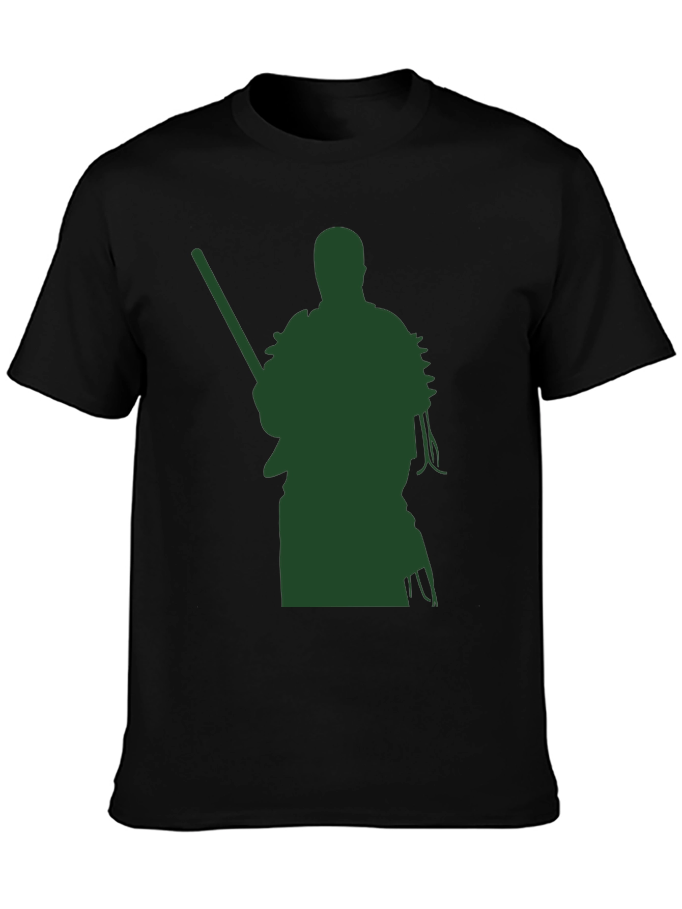 Warrior Graphic Tee - Black Cotton Blend