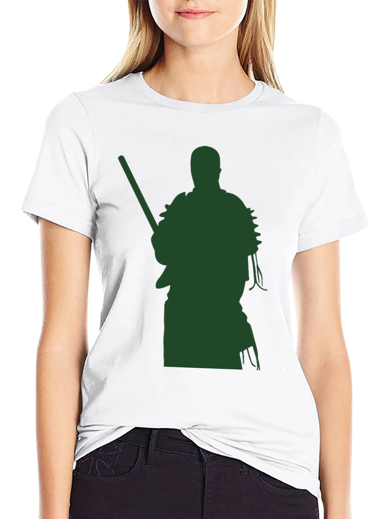 Warrior Graphic Tee - Black Cotton Blend