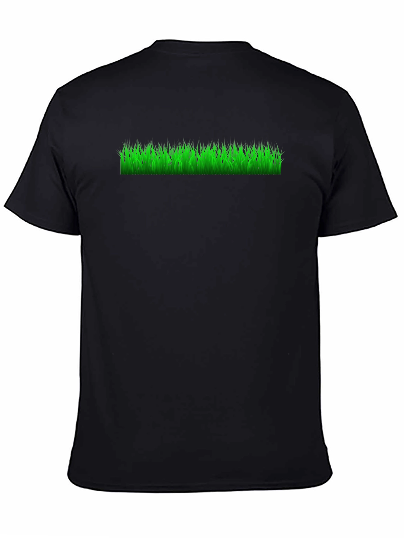 Green Grass Graphic Black Tee