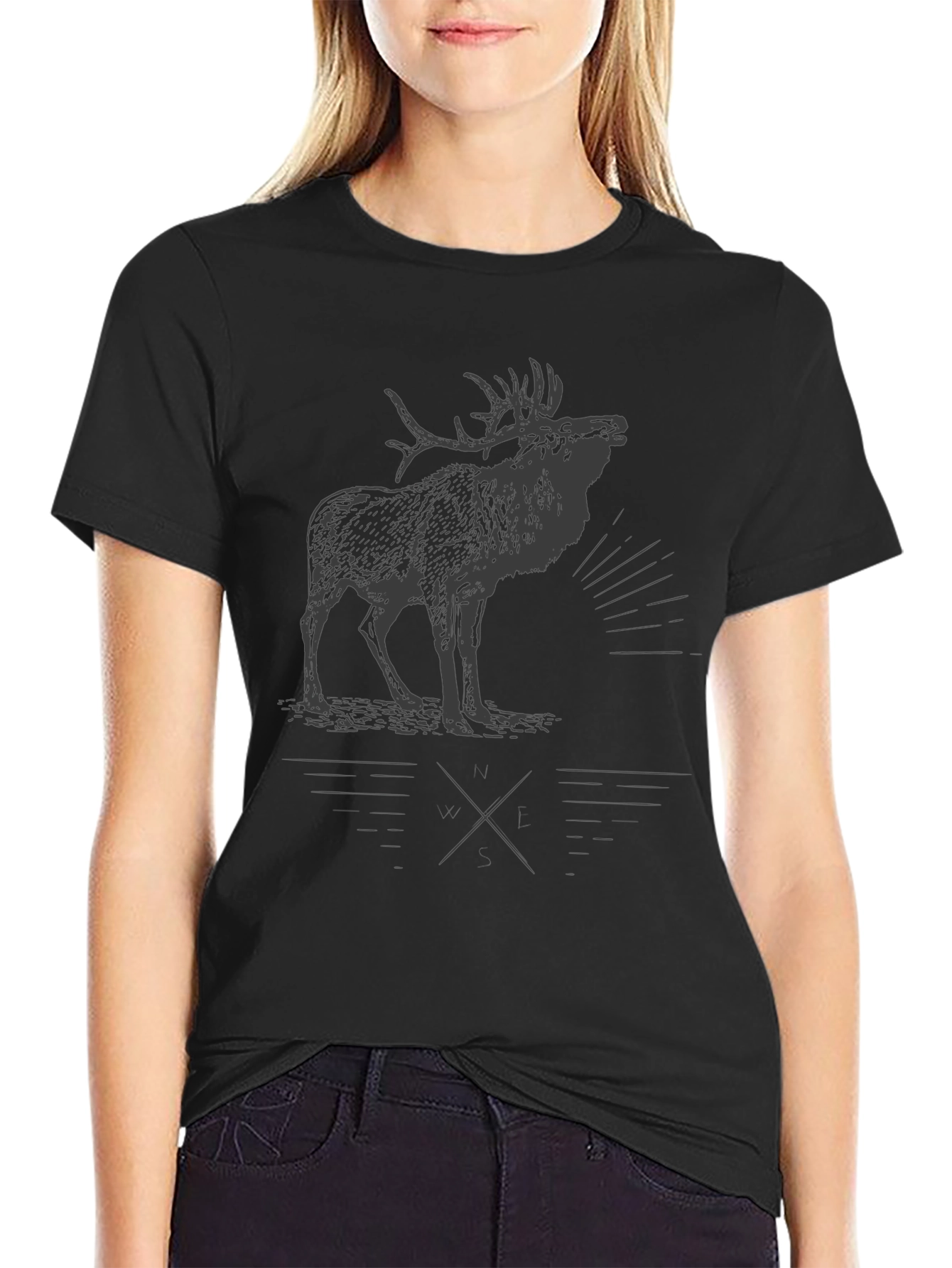 Mens Black Elk Graphic Tee