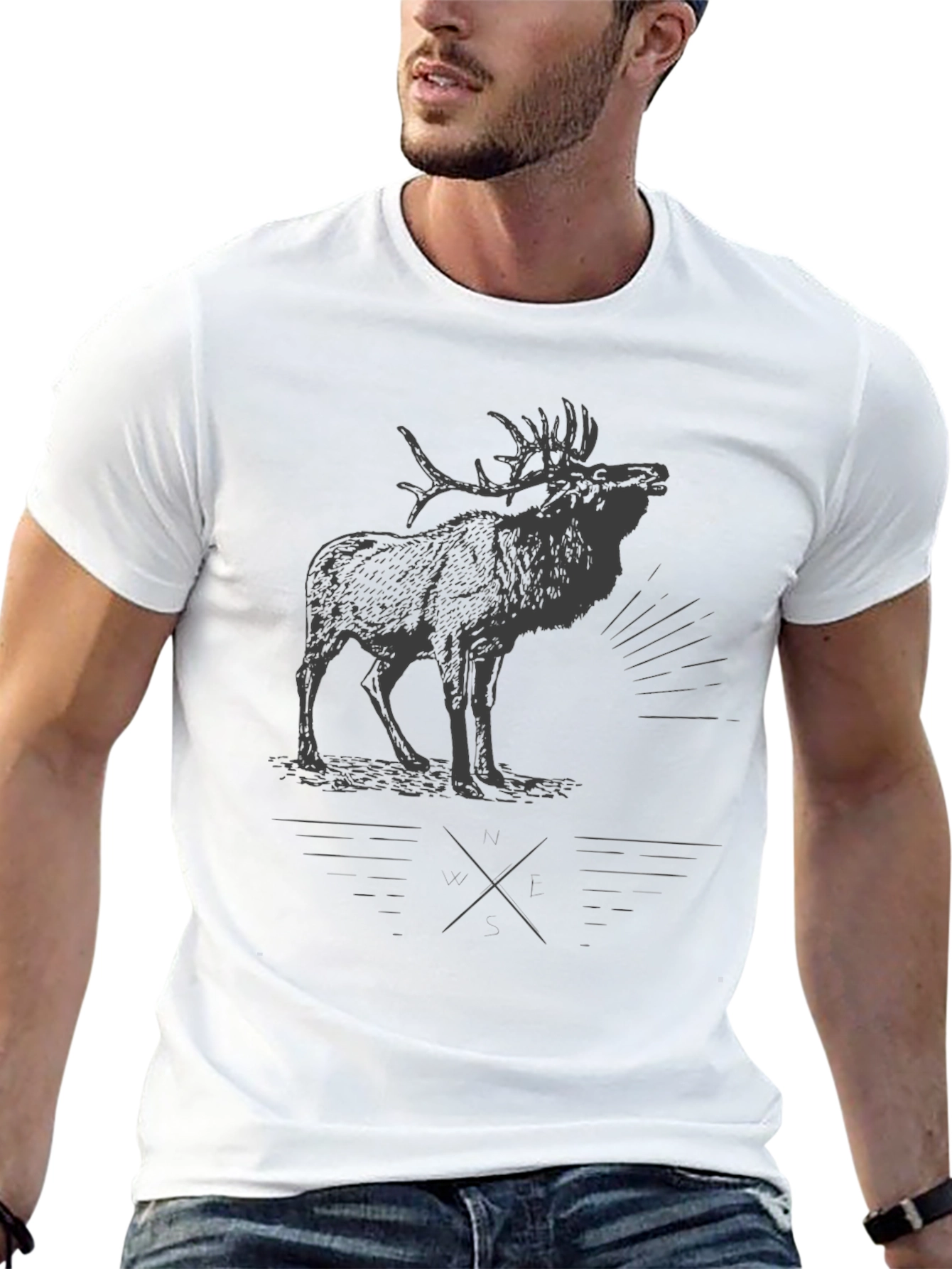 Mens Black Elk Graphic Tee