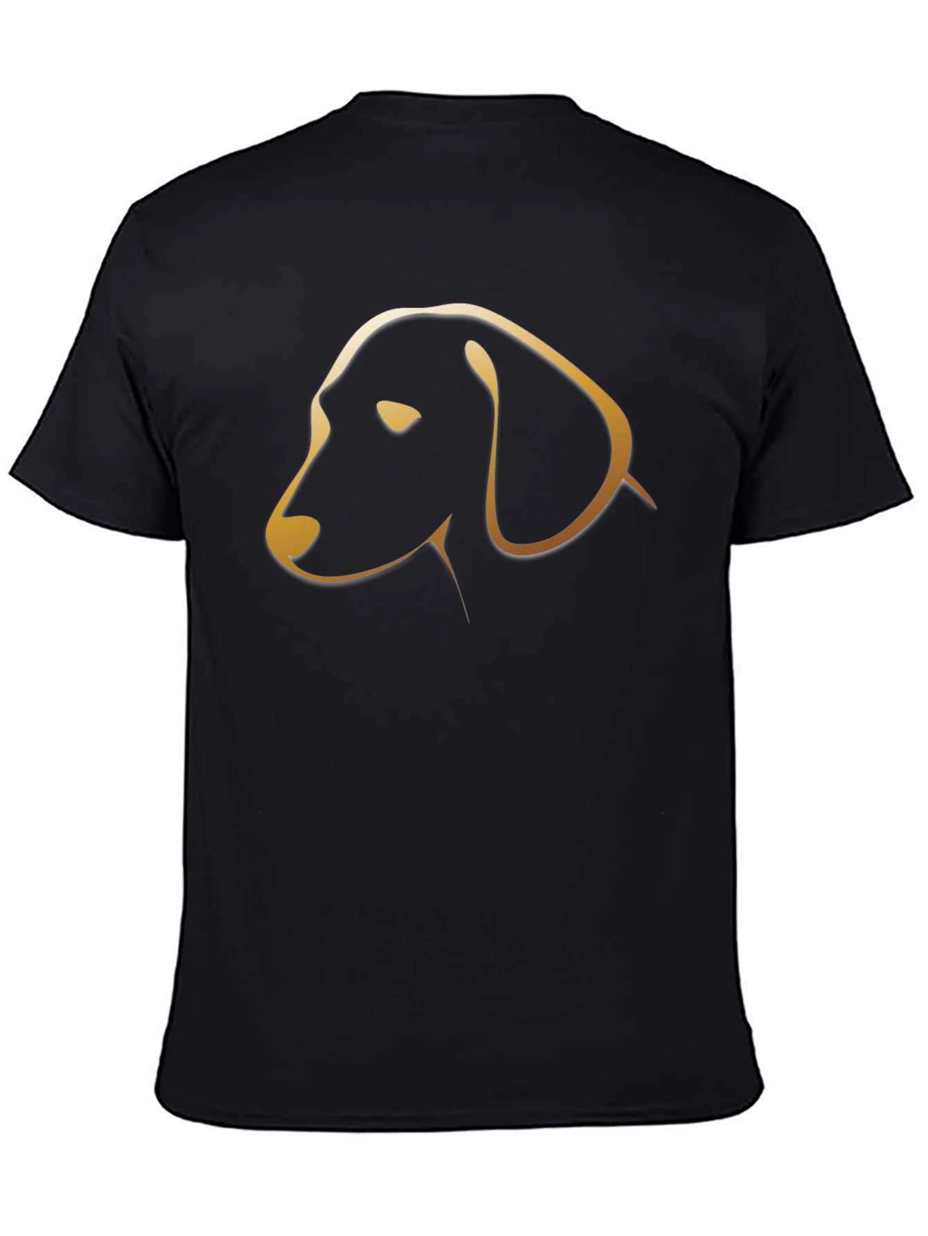 Dachshund Dog Outline T-Shirt - Black