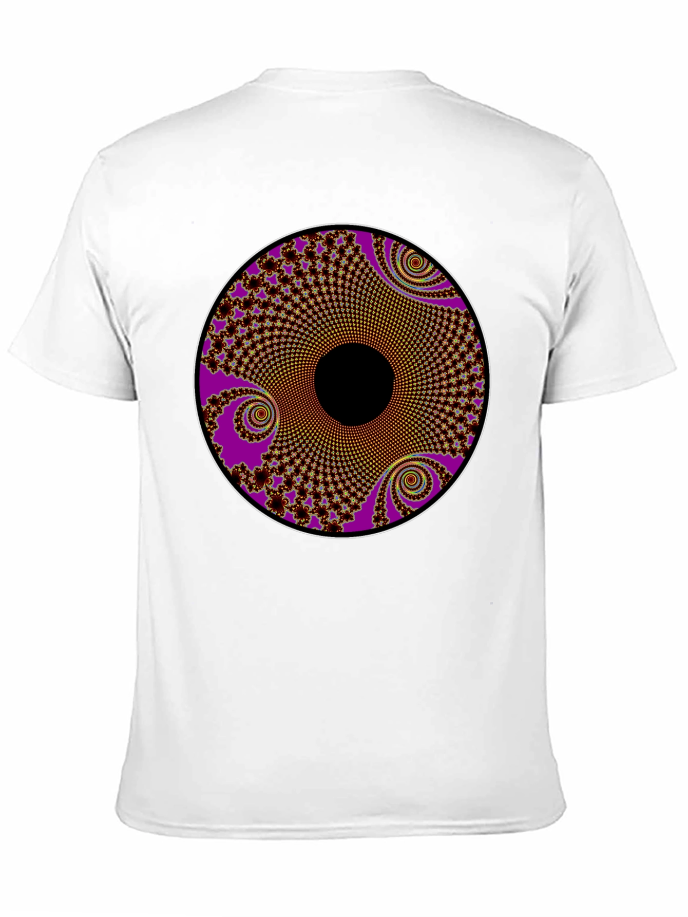 Fractal Circle Graphic Tee - Black