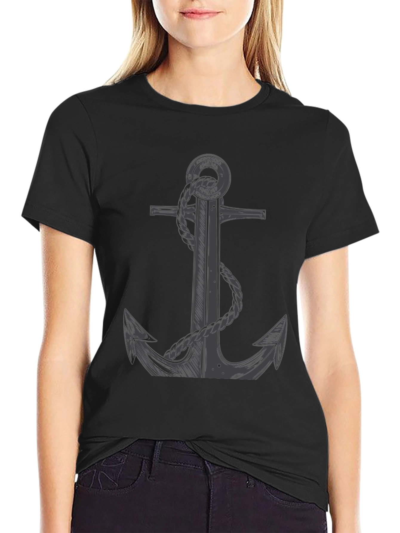 Anchor Graphic Black T-Shirt