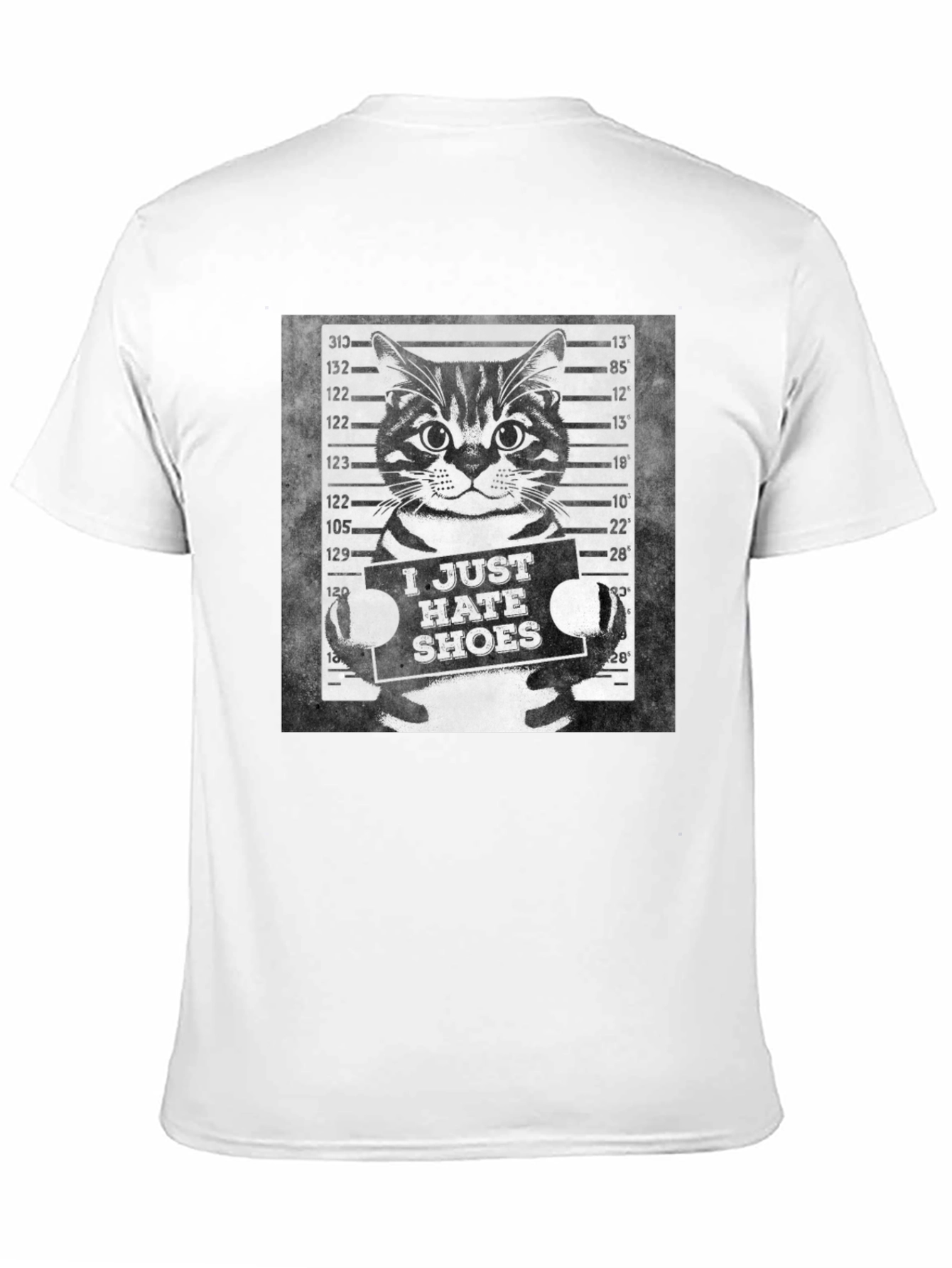 I Just Hate Shoes Cat Mugshot Graphic Tee