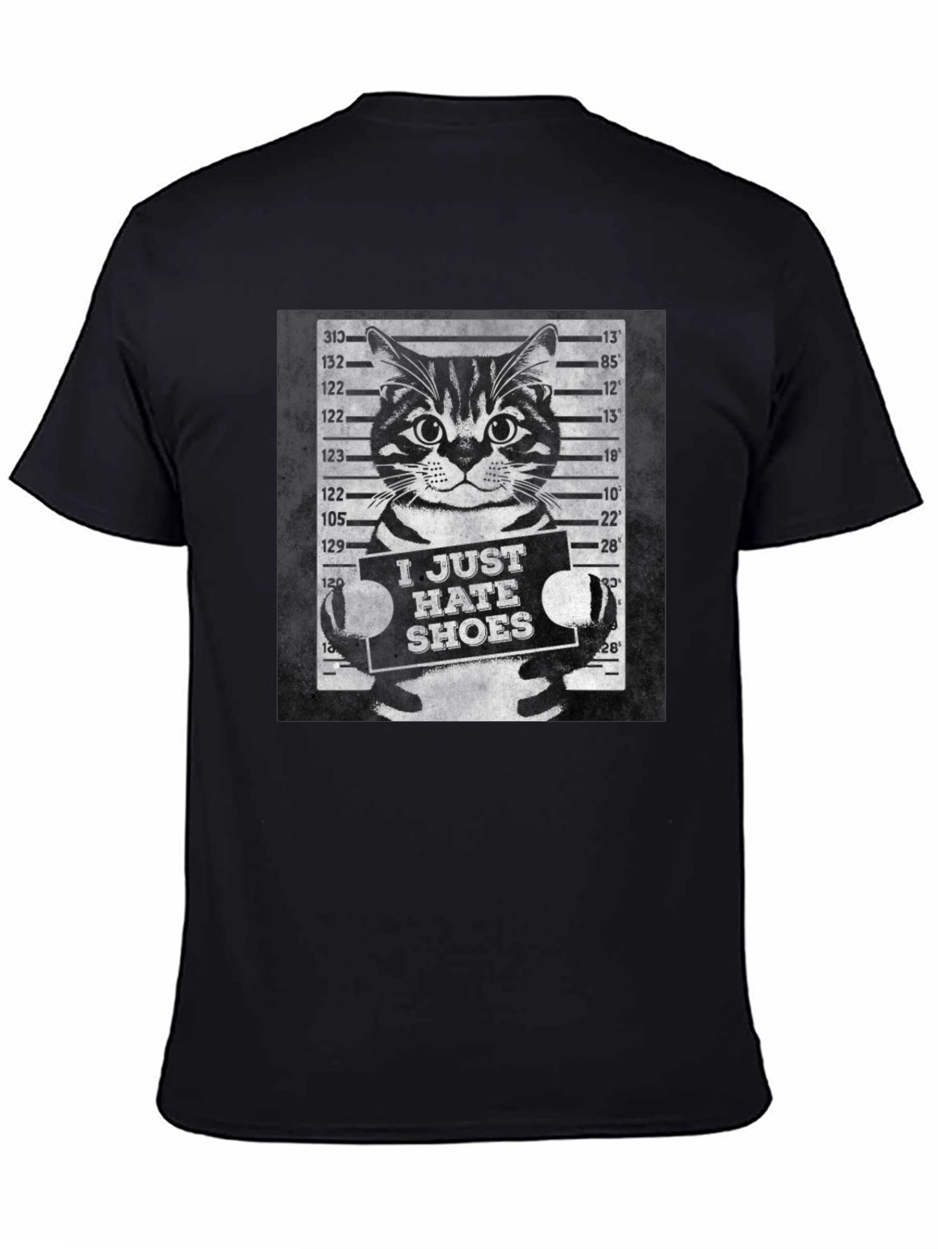 I Just Hate Shoes Cat Mugshot Graphic Tee