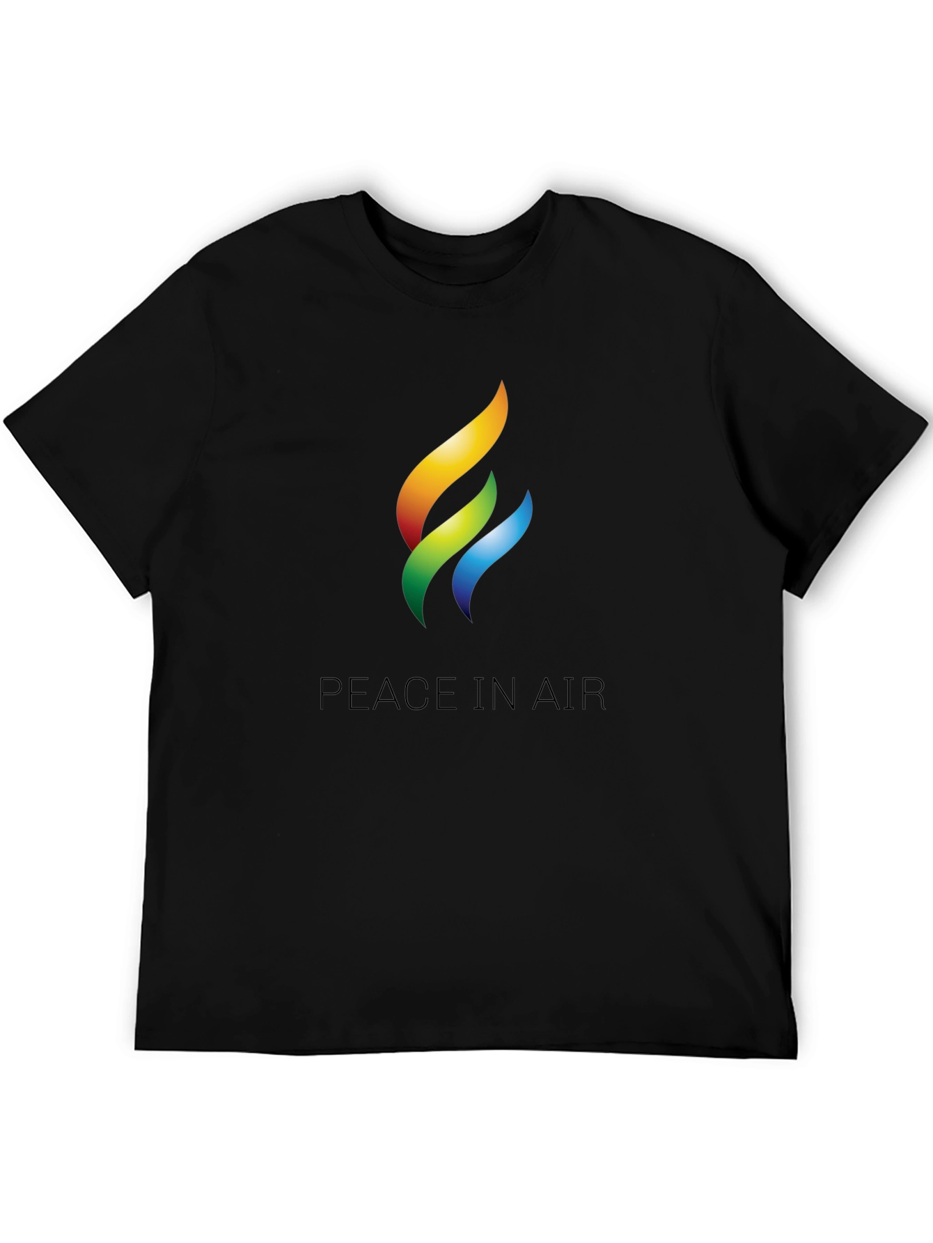 Peace in Air Graphic Black T-Shirt