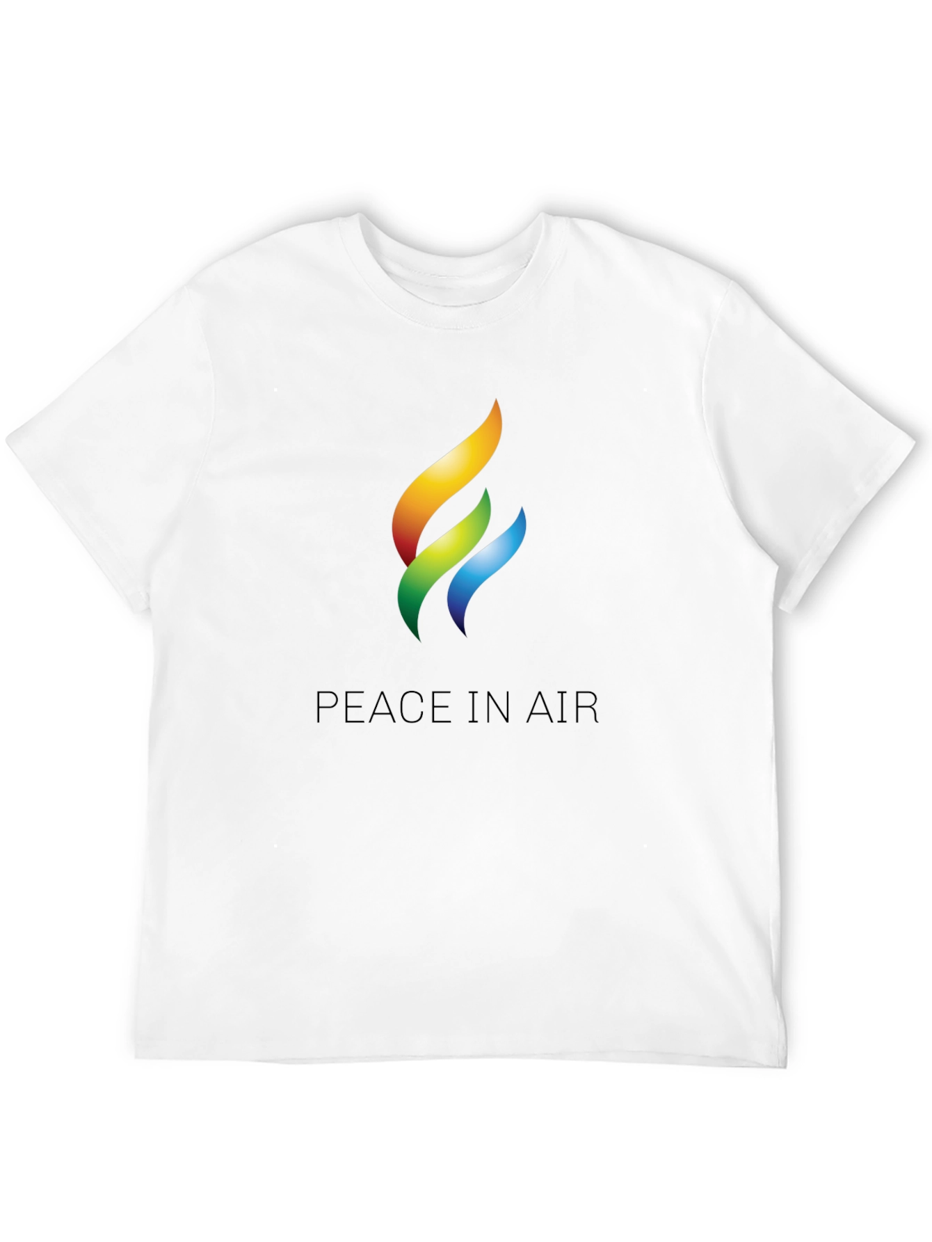 Peace in Air Graphic Black T-Shirt