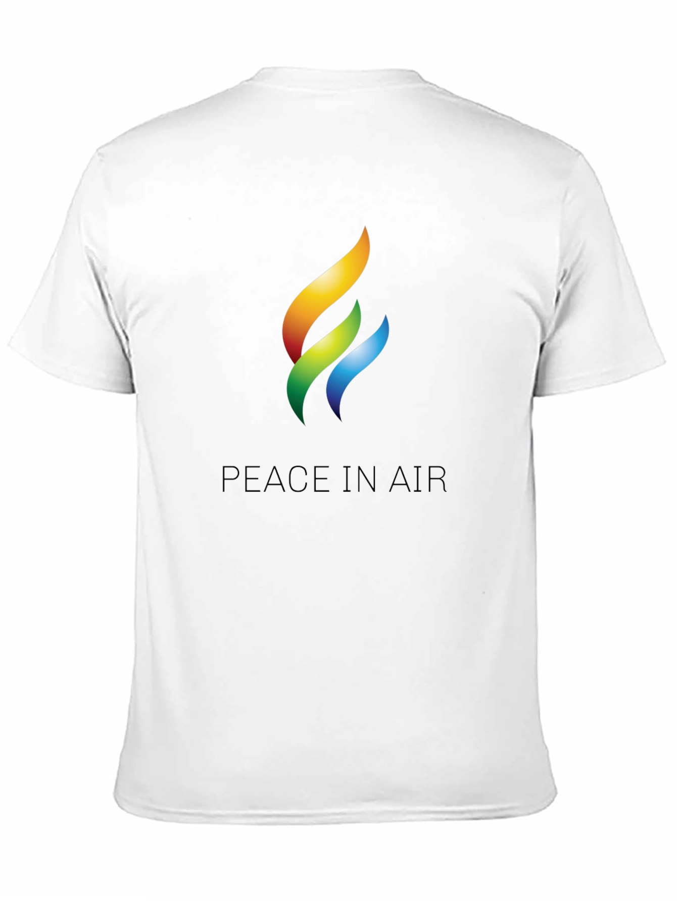 Peace in Air Graphic Black T-Shirt