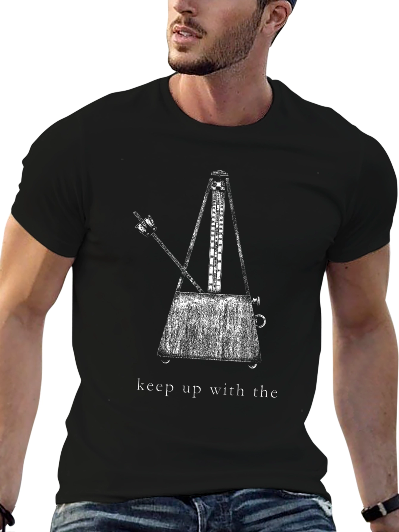 Keep Up With The Metronome Black T-Shirt