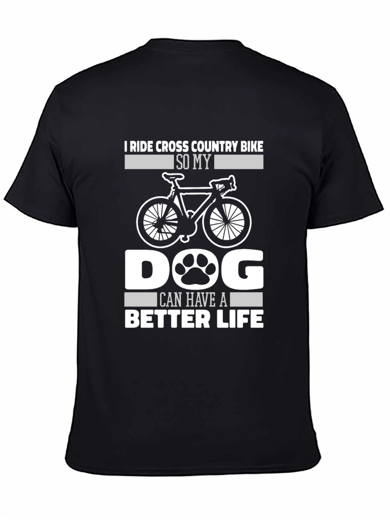 I Ride Cross Country Bike Dog Lover T-Shirt