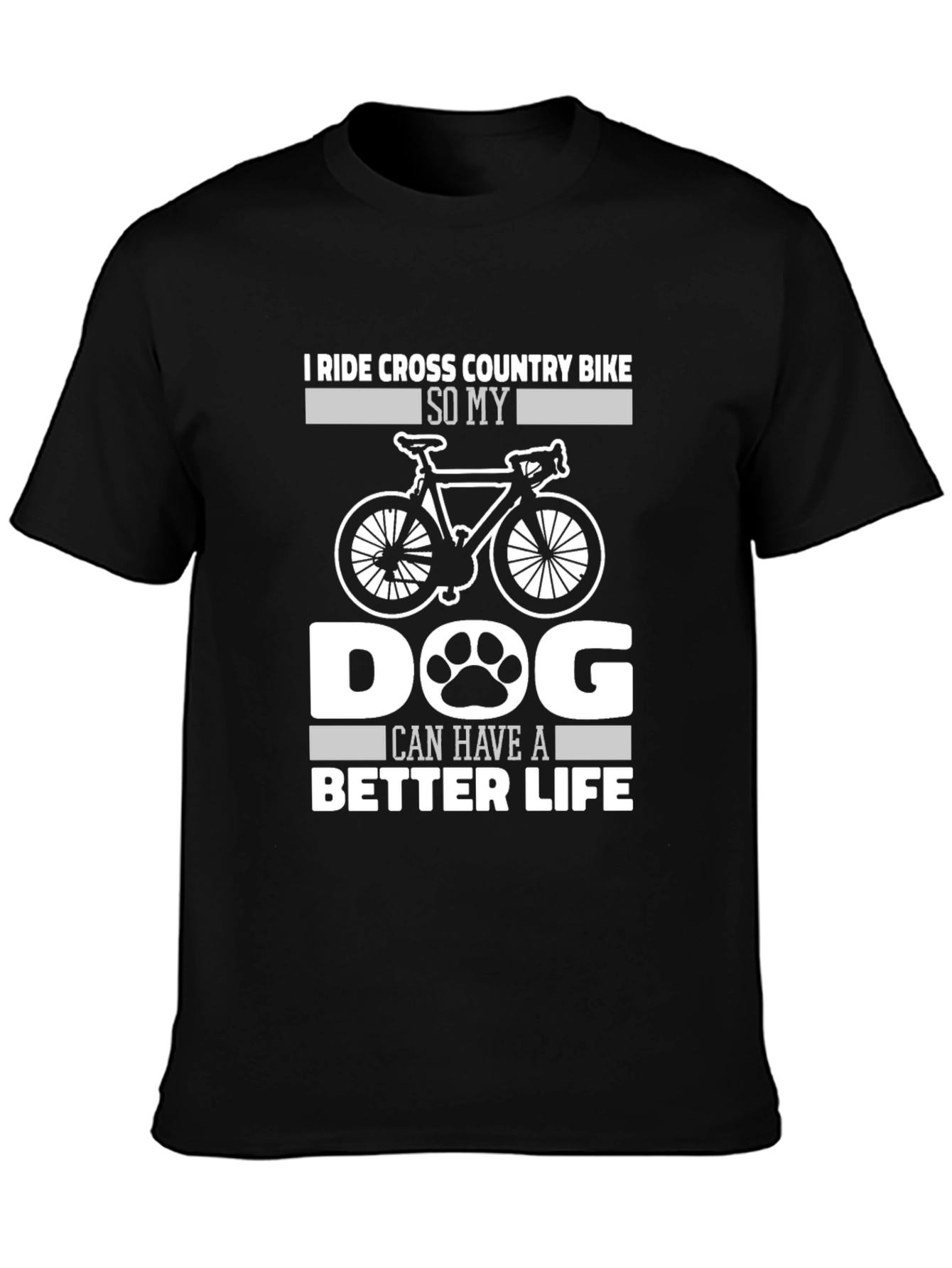I Ride Cross Country Bike Dog Lover T-Shirt