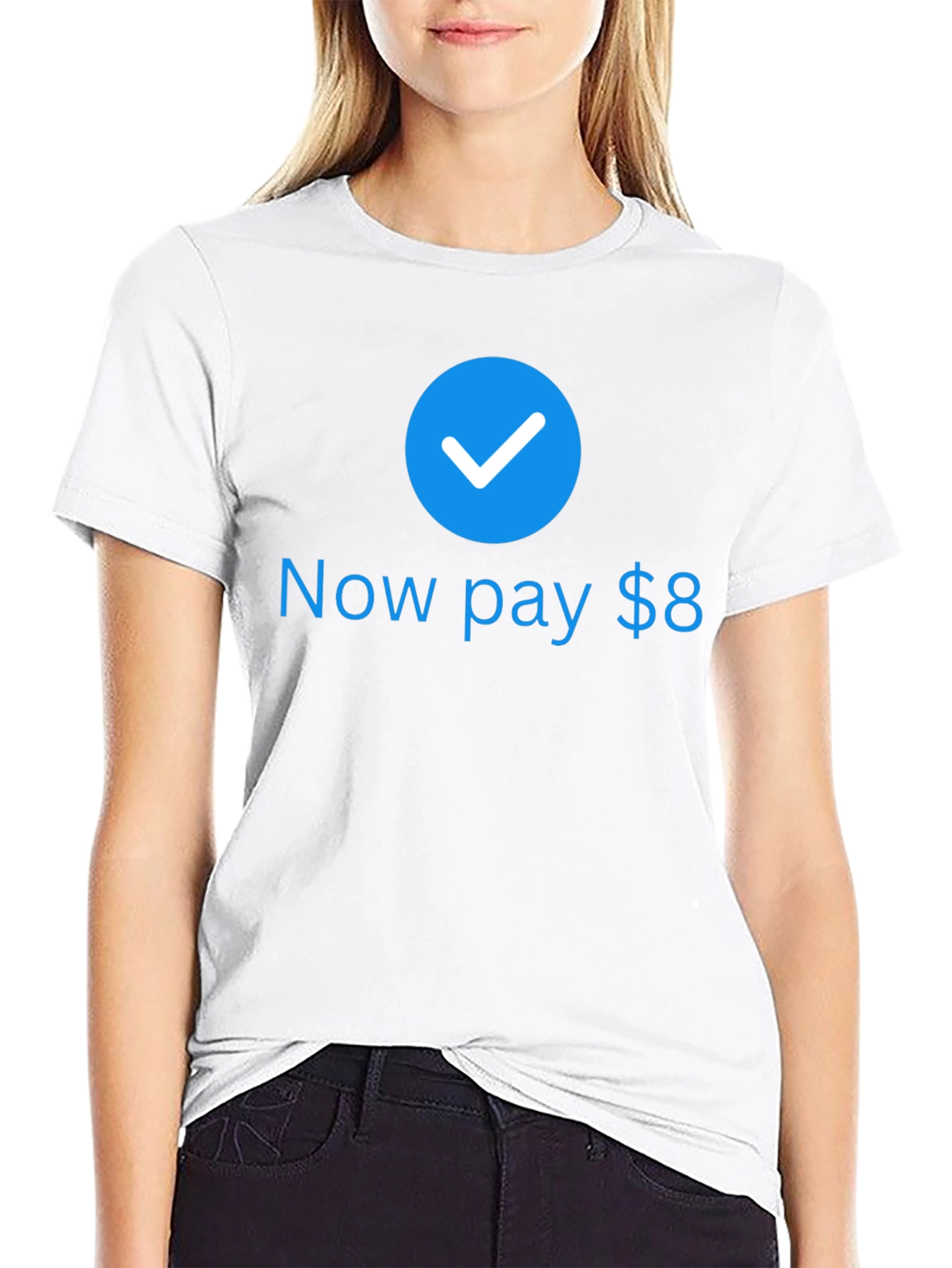 Now Pay $8 Black T-Shirt