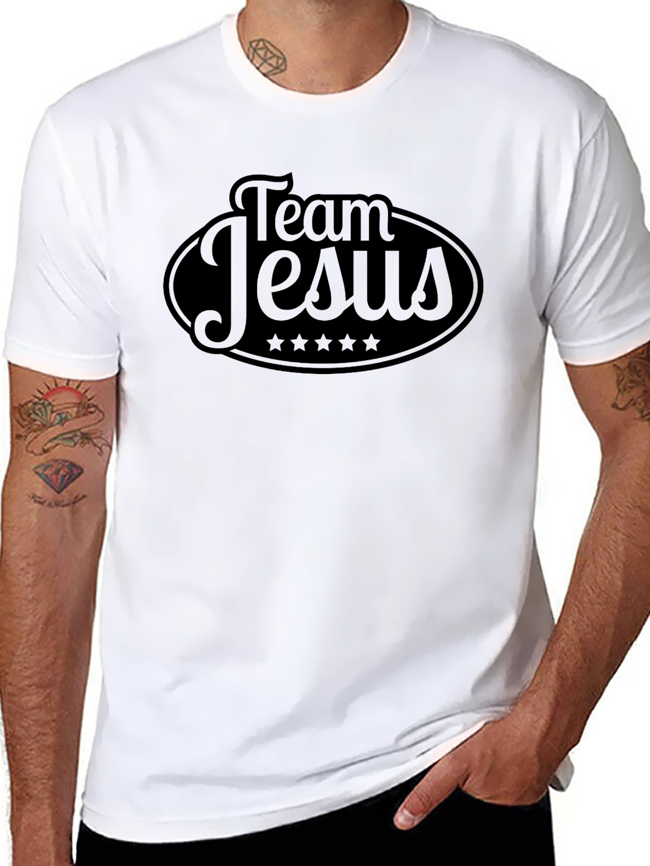 Team Jesus Black Graphic Tee