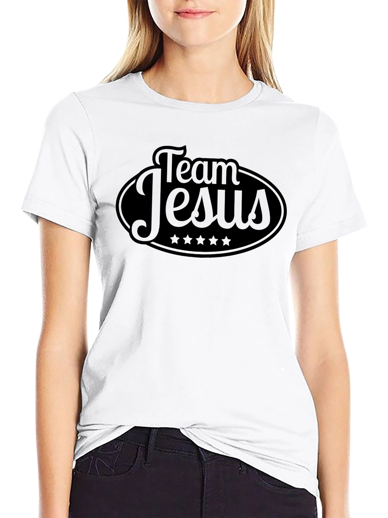 Team Jesus Black Graphic Tee