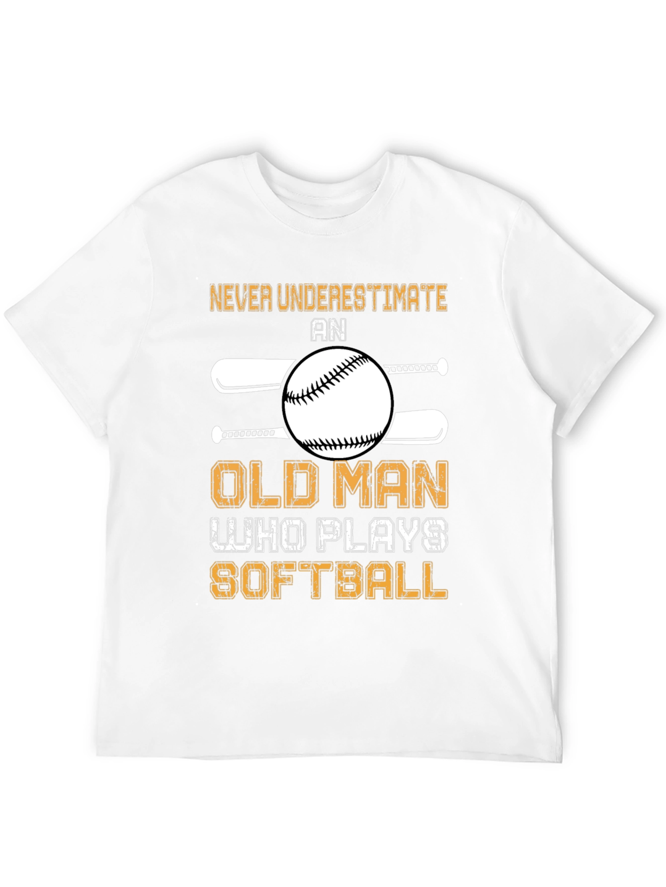 Old Man Softball Graphic T-Shirt