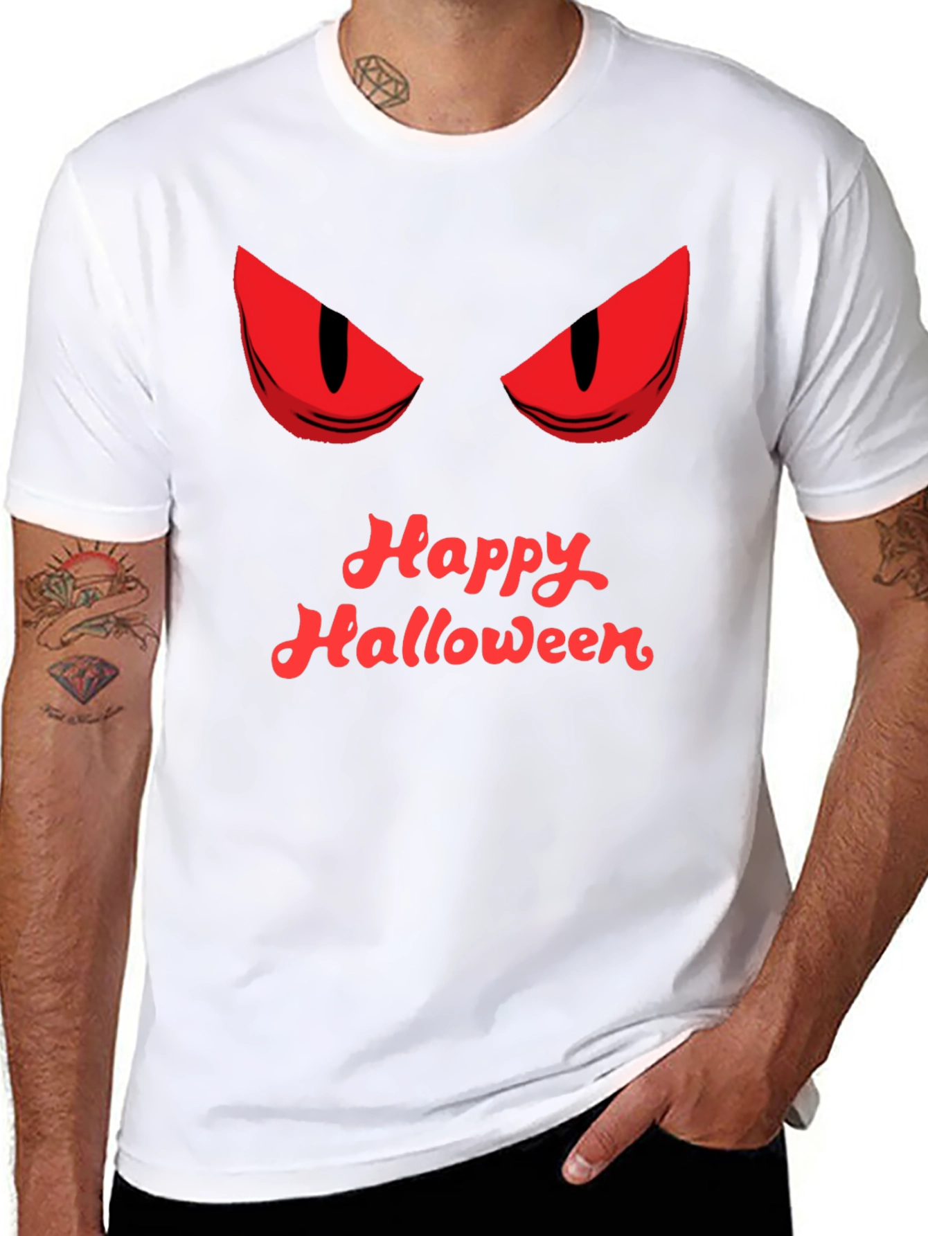 Happy Halloween Graphic Tee - Mens Black T-Shirt