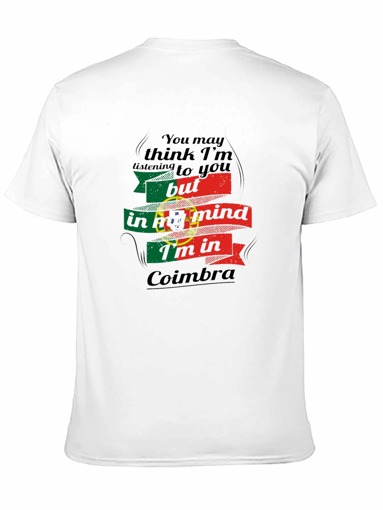 Portugal Coimbra Mind T-Shirt - Black