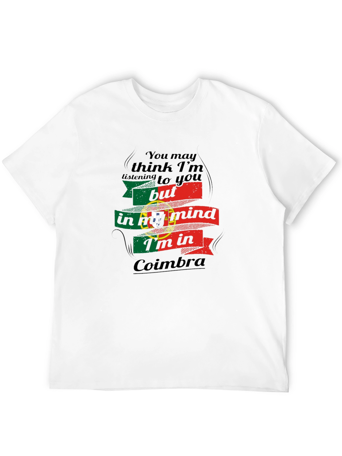 Portugal Coimbra Mind T-Shirt - Black