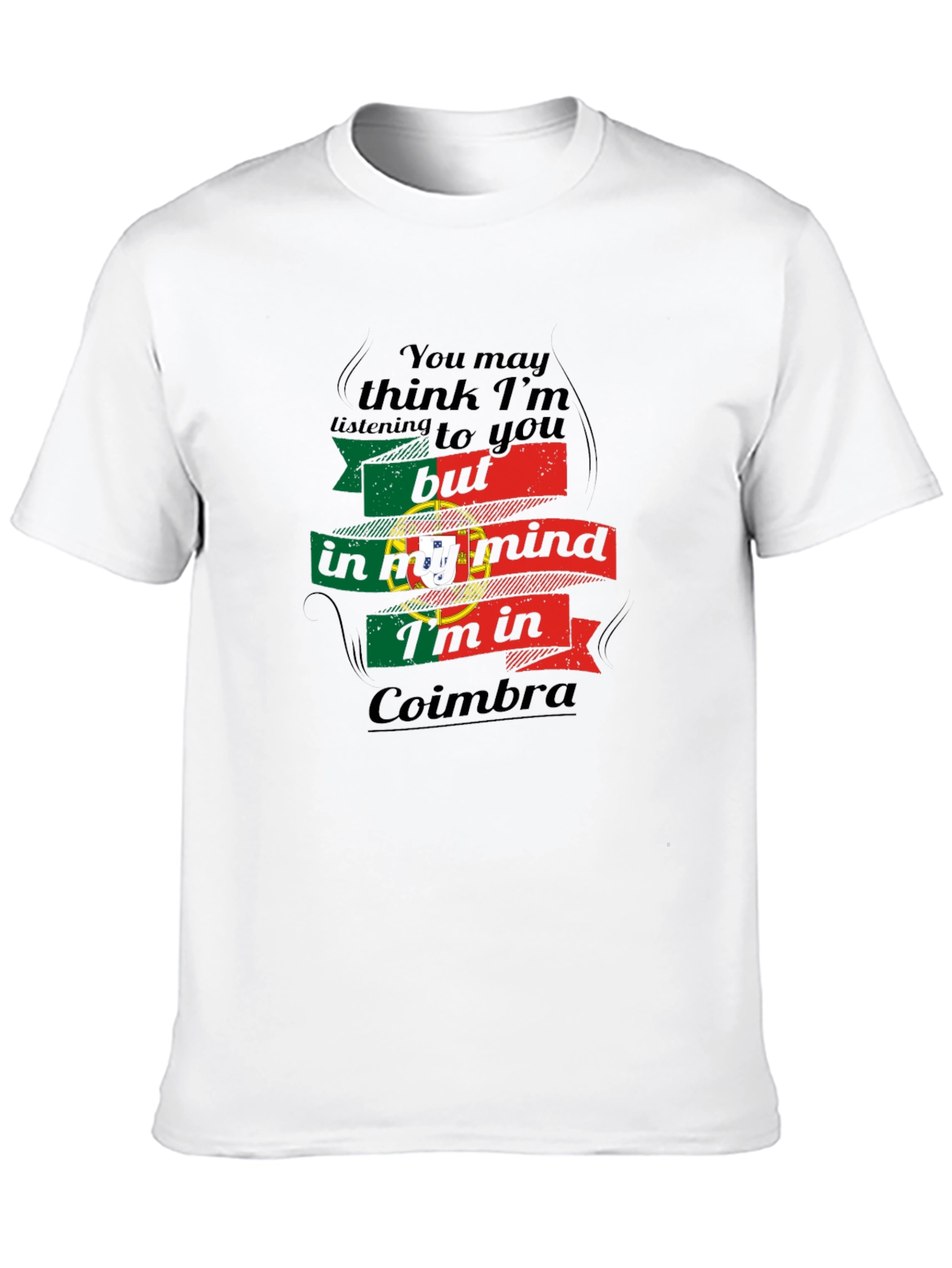 Portugal Coimbra Mind T-Shirt - Black