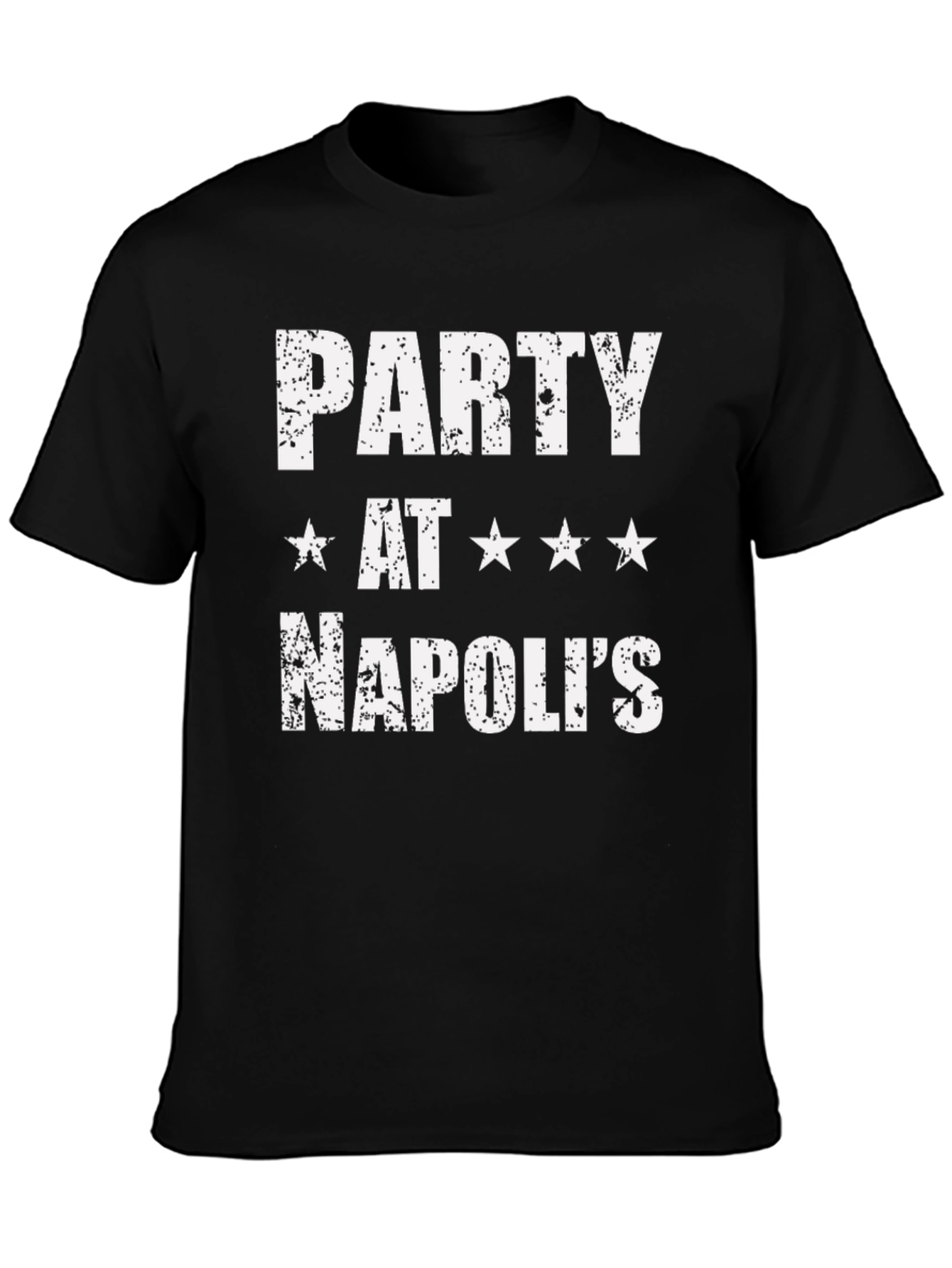 Party at Napolis T-Shirt | Black Crew Neck Tee
