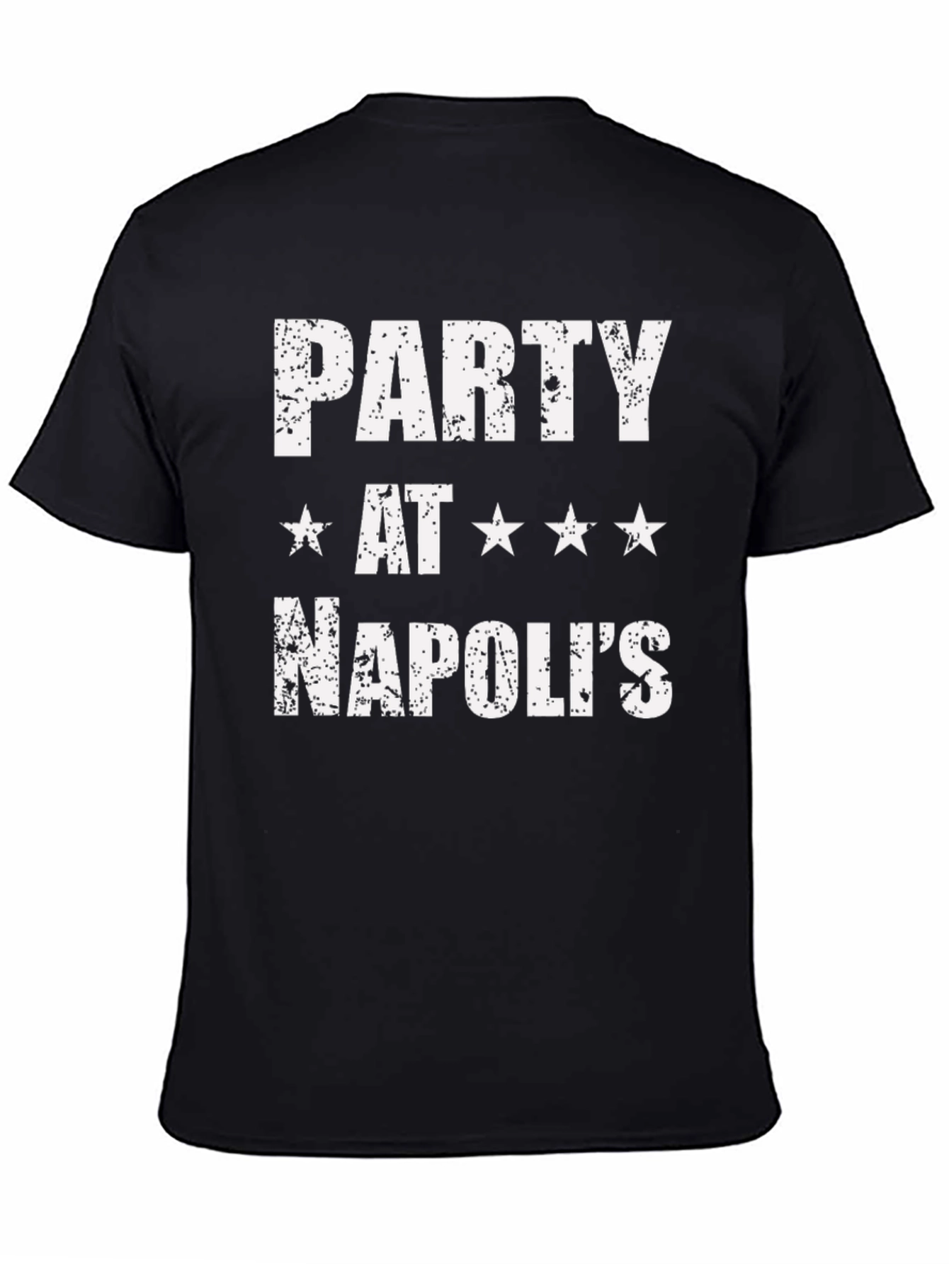 Party at Napolis T-Shirt | Black Crew Neck Tee