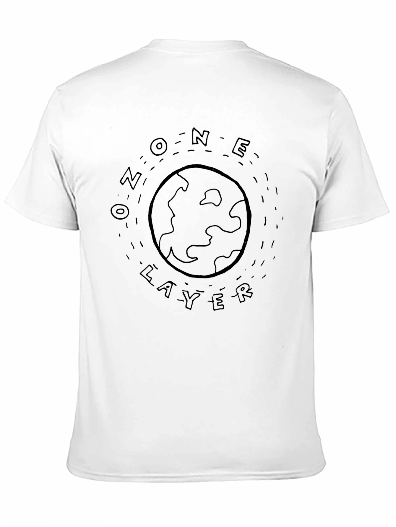 Ozone Layer Earth Graphic T-Shirt - Unisex Black Tee