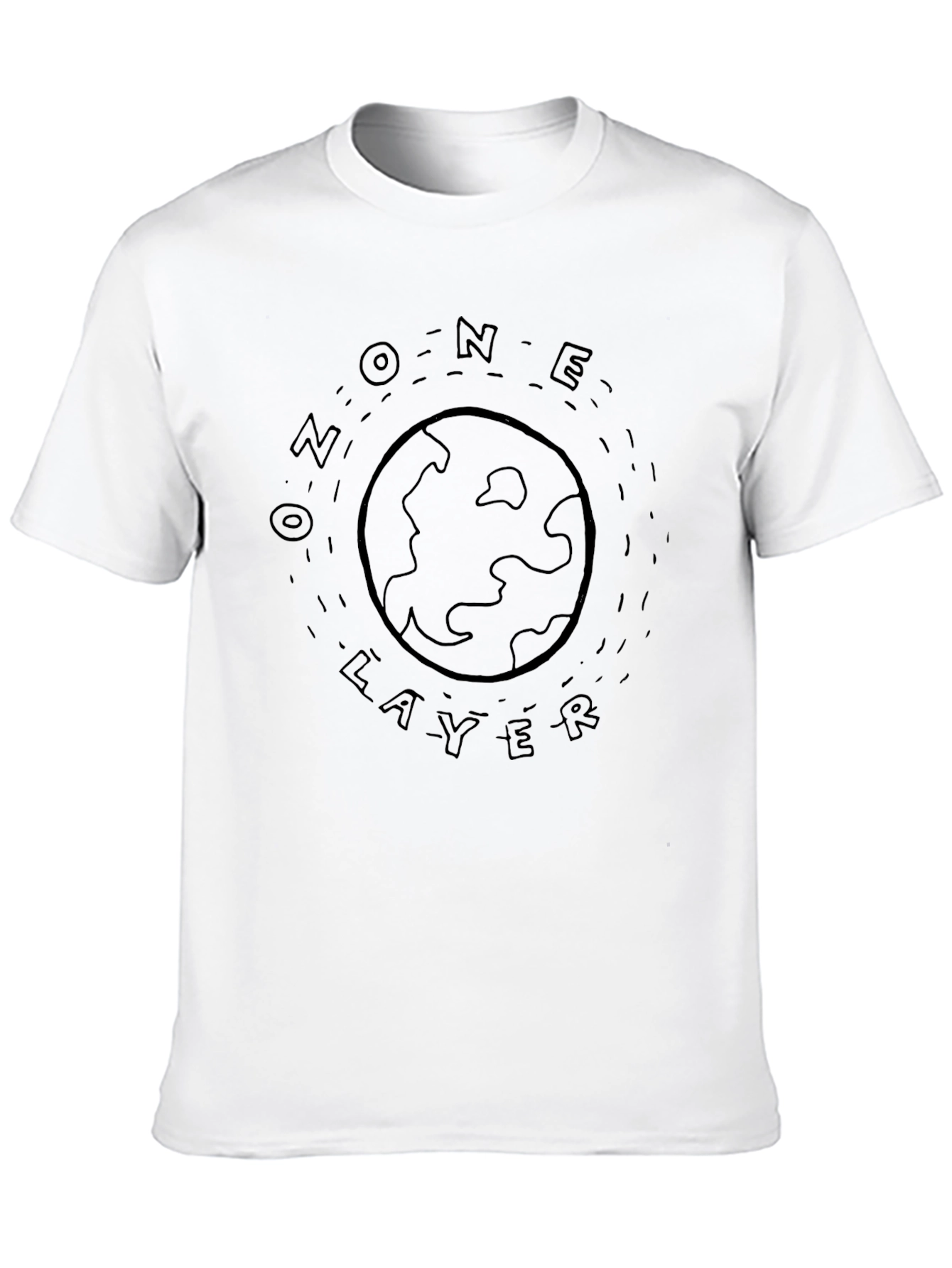 Ozone Layer Earth Graphic T-Shirt - Unisex Black Tee