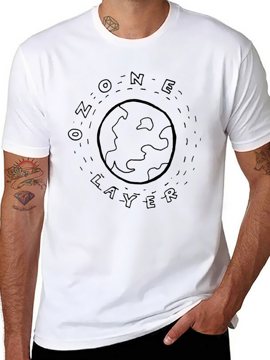 Ozone Layer Earth Graphic T-Shirt - Unisex Black Tee