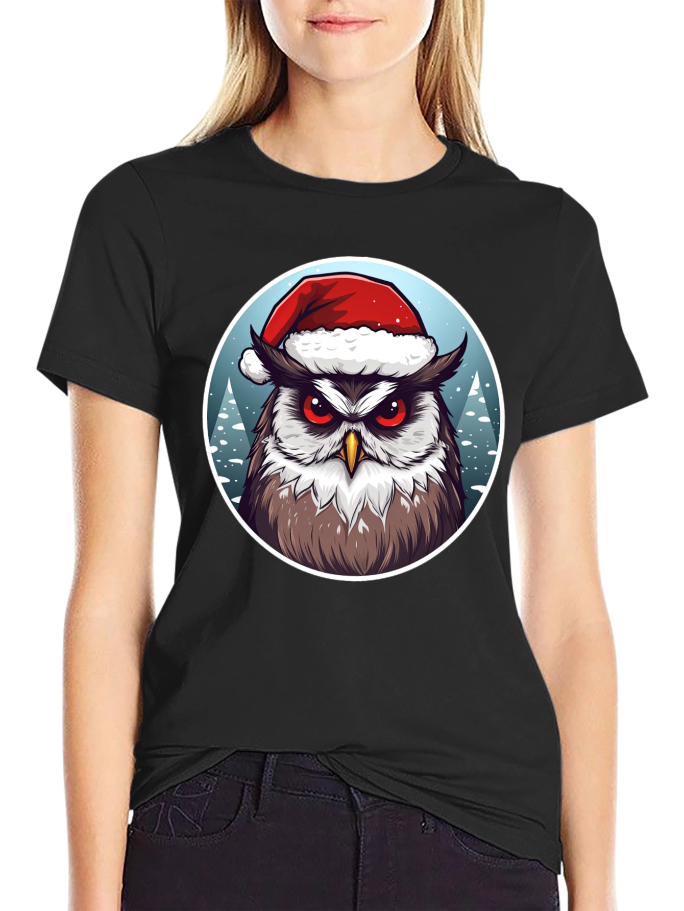 Christmas Owl T-Shirt - Holiday Festive Apparel