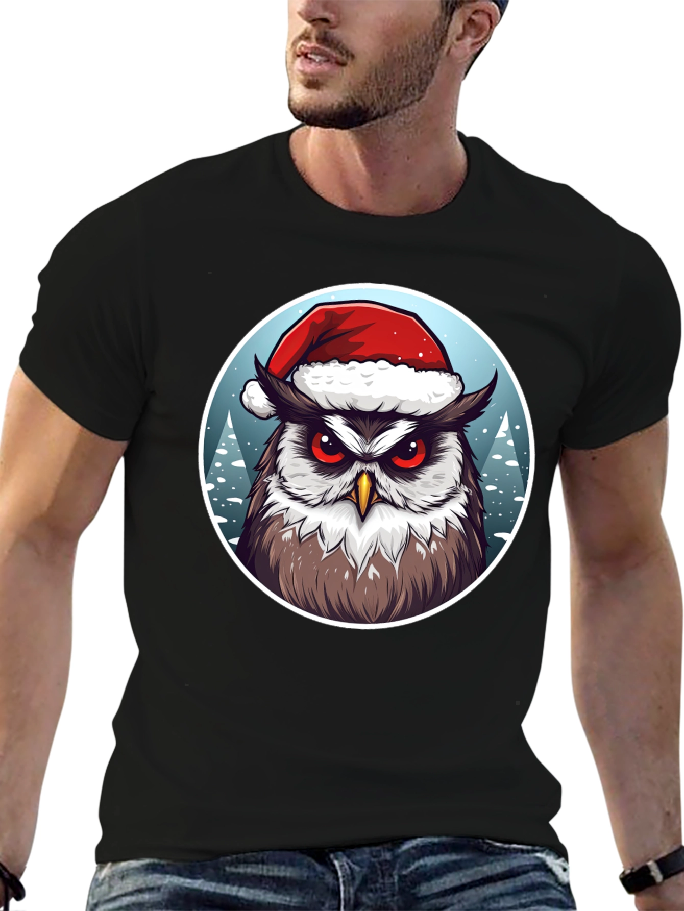 Christmas Owl T-Shirt - Holiday Festive Apparel