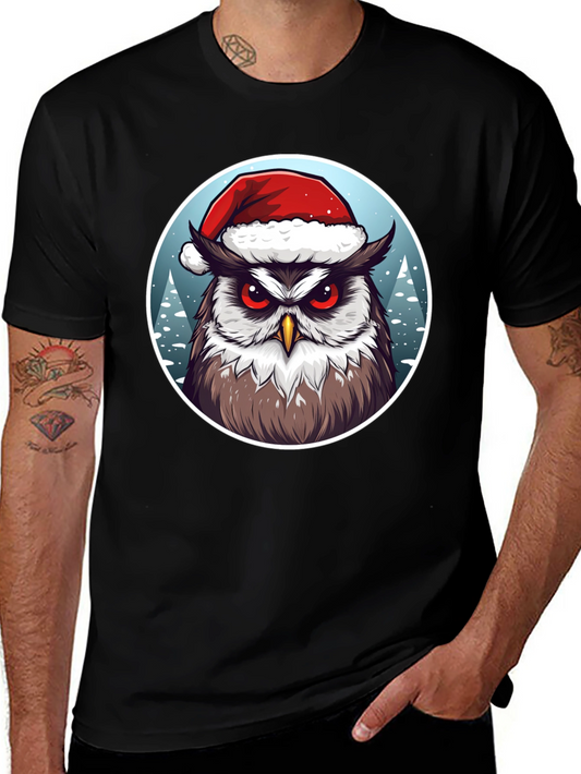 Christmas Owl T-Shirt - Holiday Festive Apparel