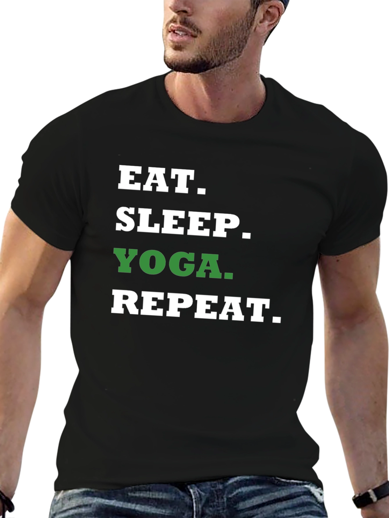 Eat Sleep Yoga Repeat Graphic Tee