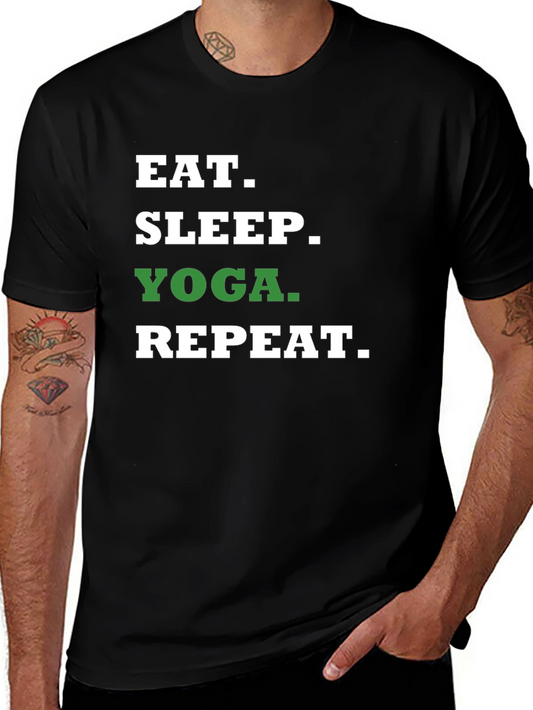 Eat Sleep Yoga Repeat Graphic Tee