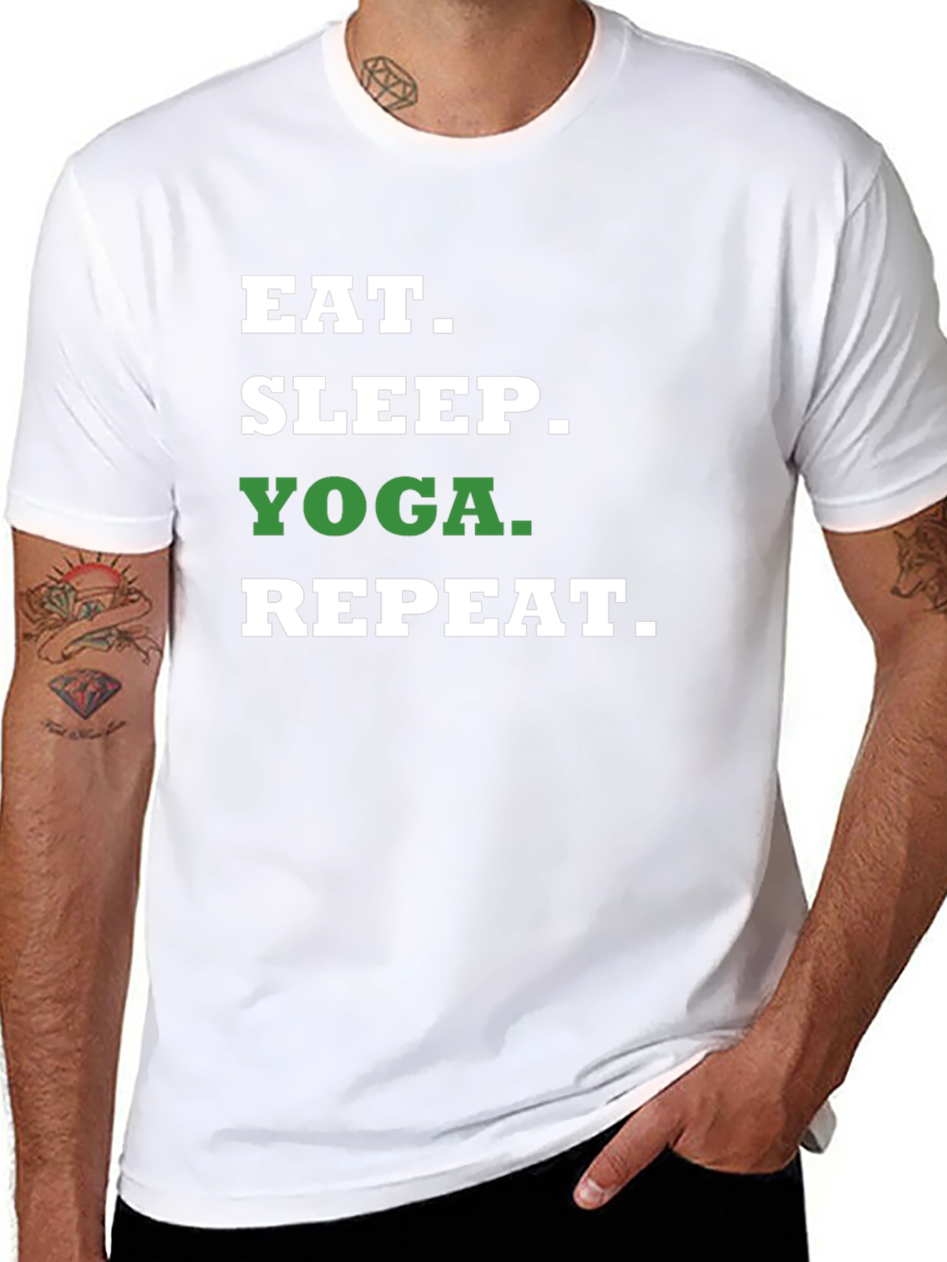 Eat Sleep Yoga Repeat Graphic Tee