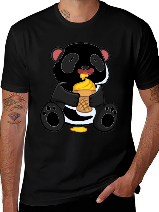 Panda Eating Ice Cream Graphic Tee