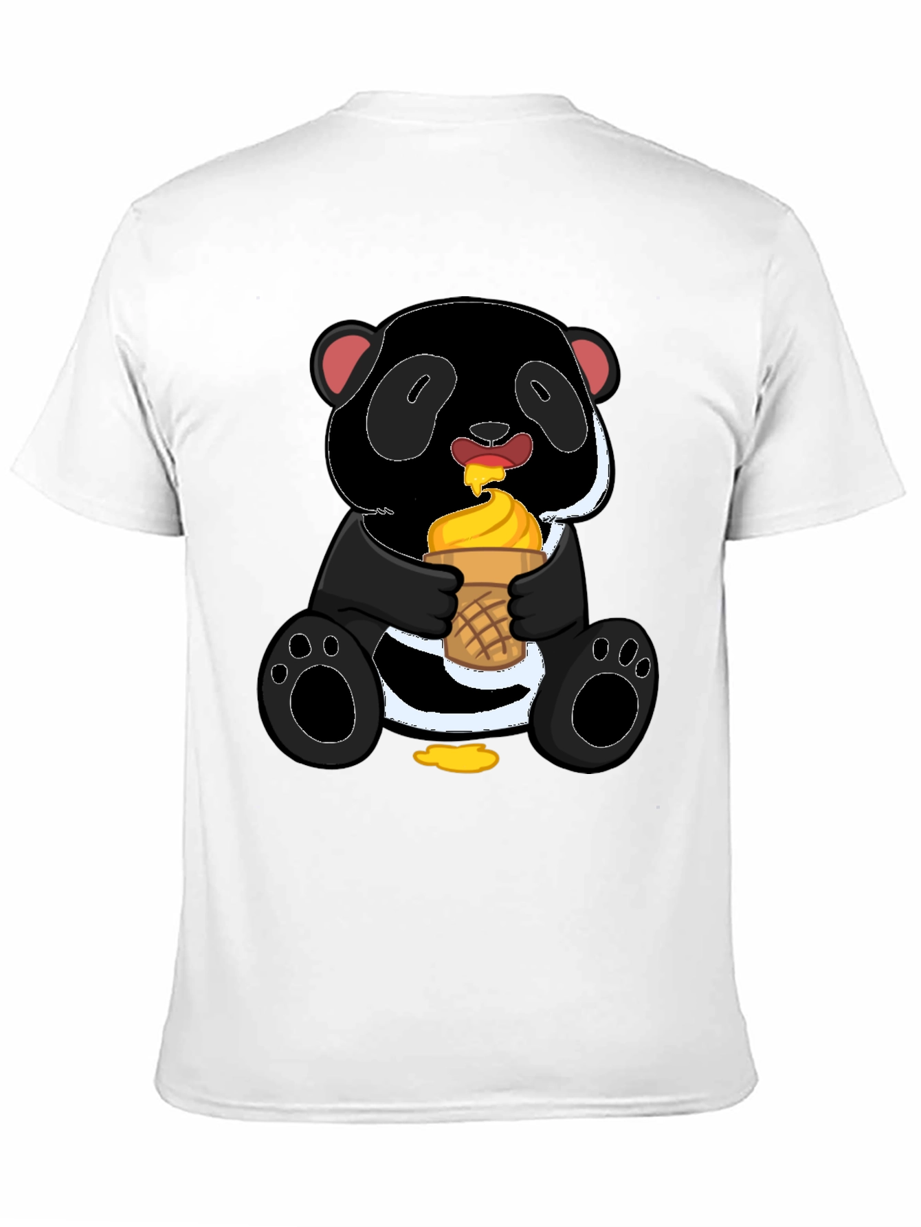 Panda Eating Ice Cream Graphic Tee