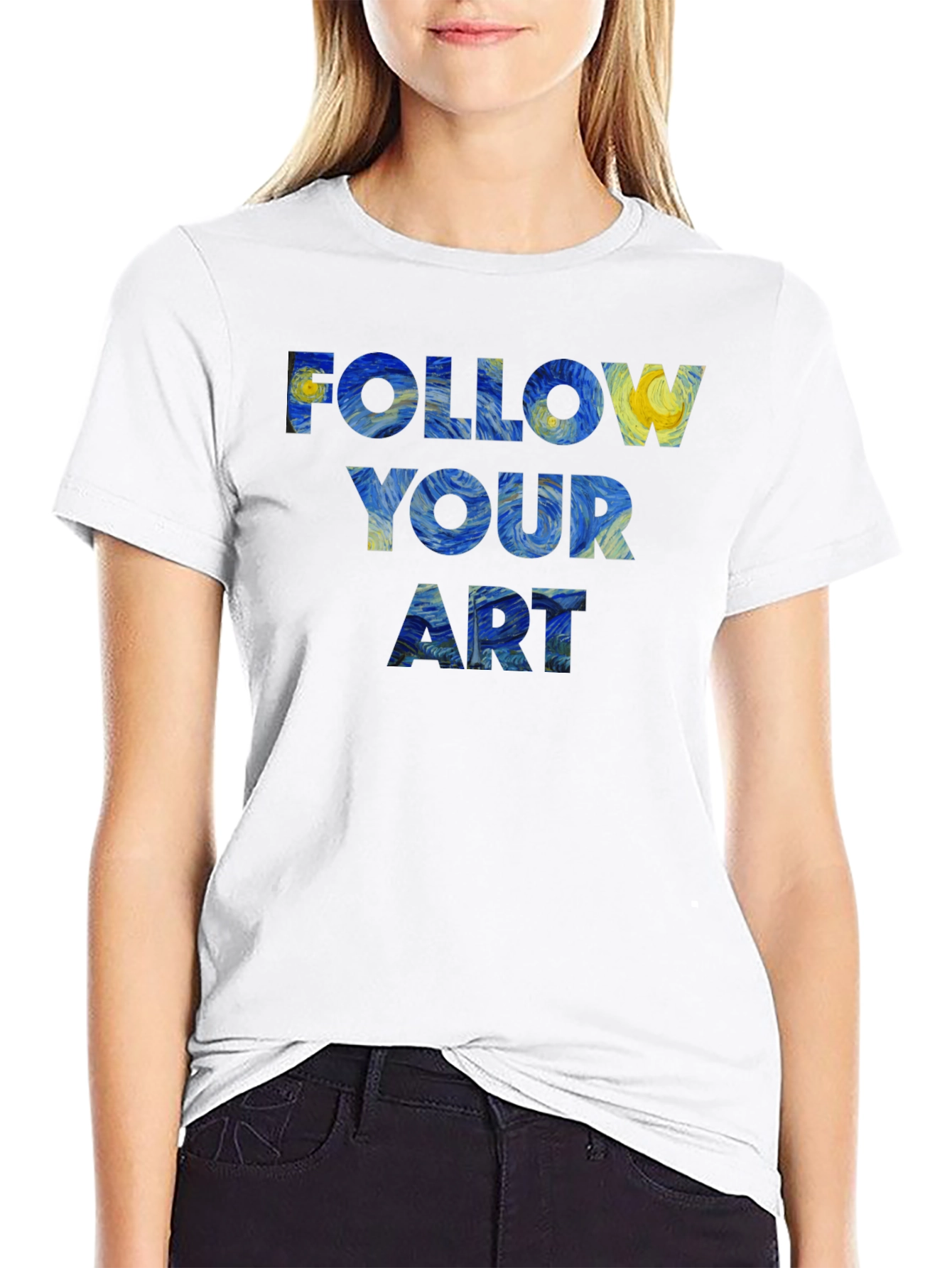 Starry Night Follow Your Art Graphic Tee
