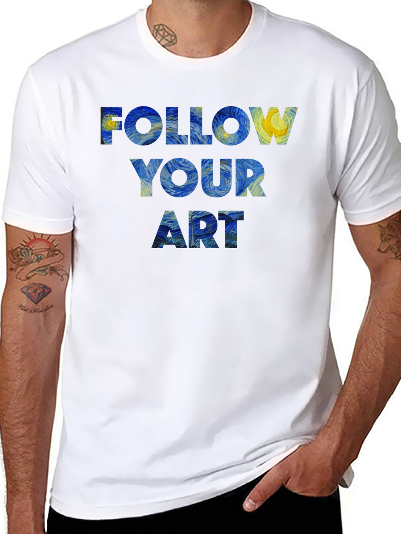 Starry Night Follow Your Art Graphic Tee