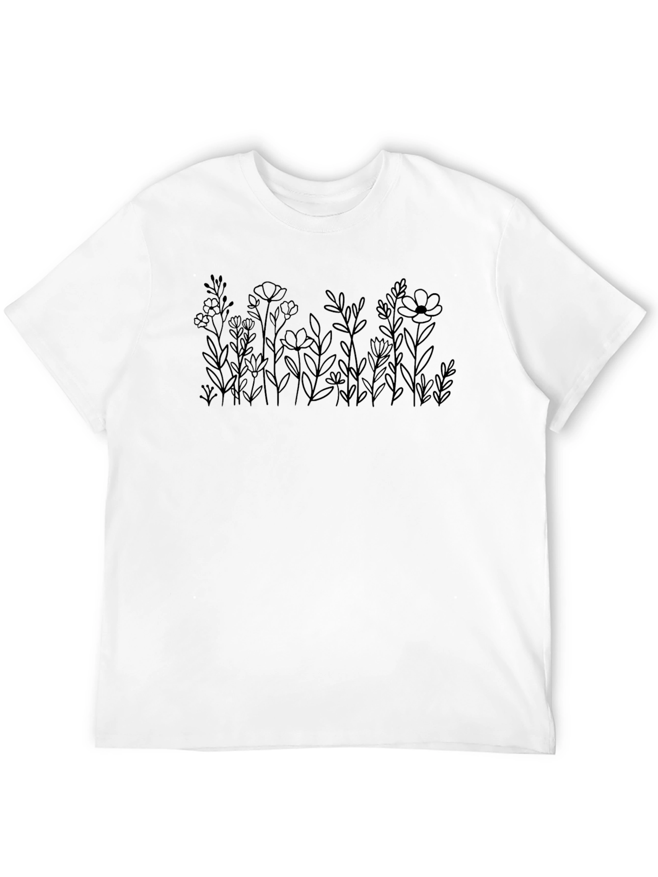 Botanical Line Art T-Shirt