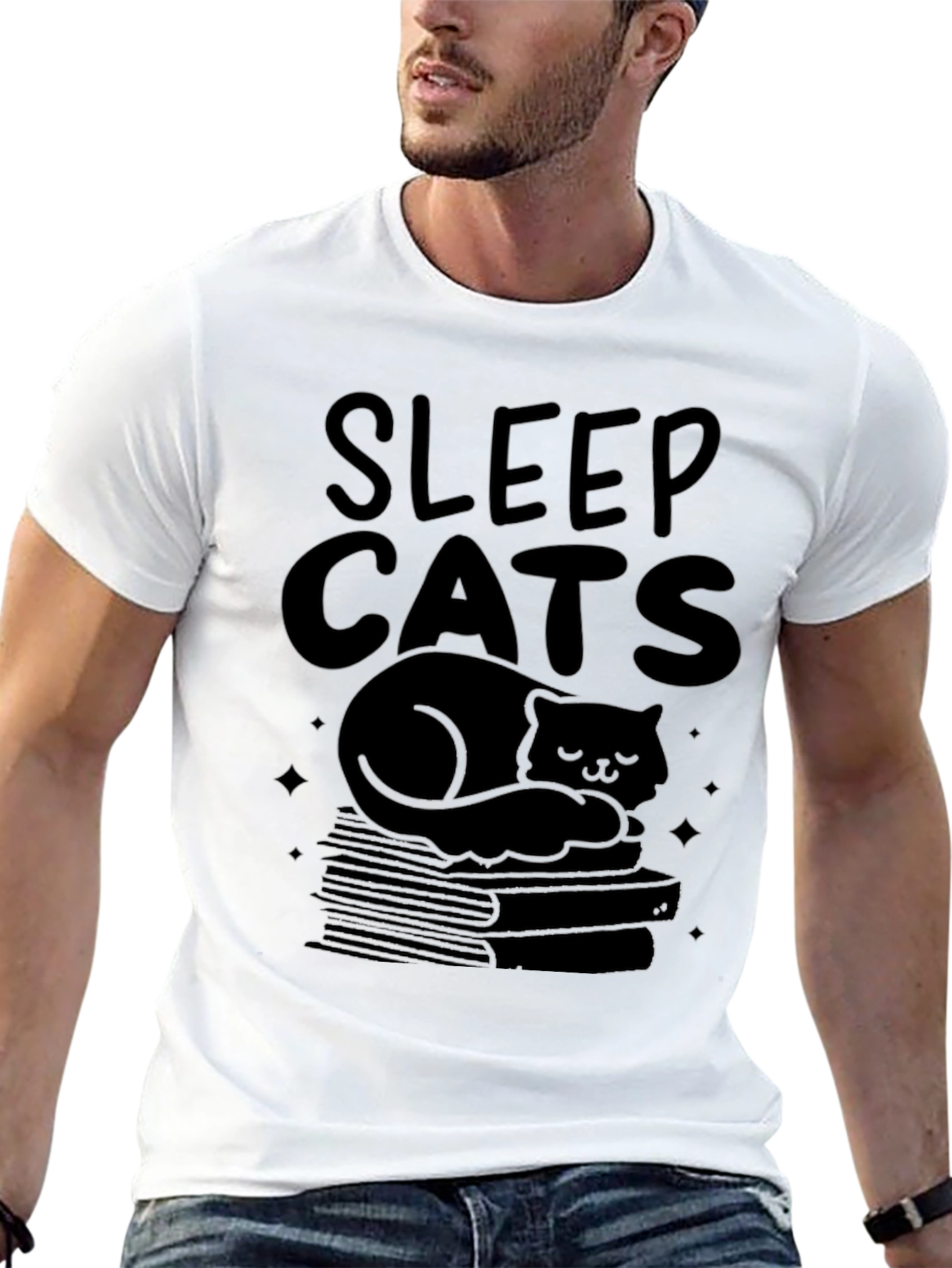 Sleep Cats Black T-Shirt
