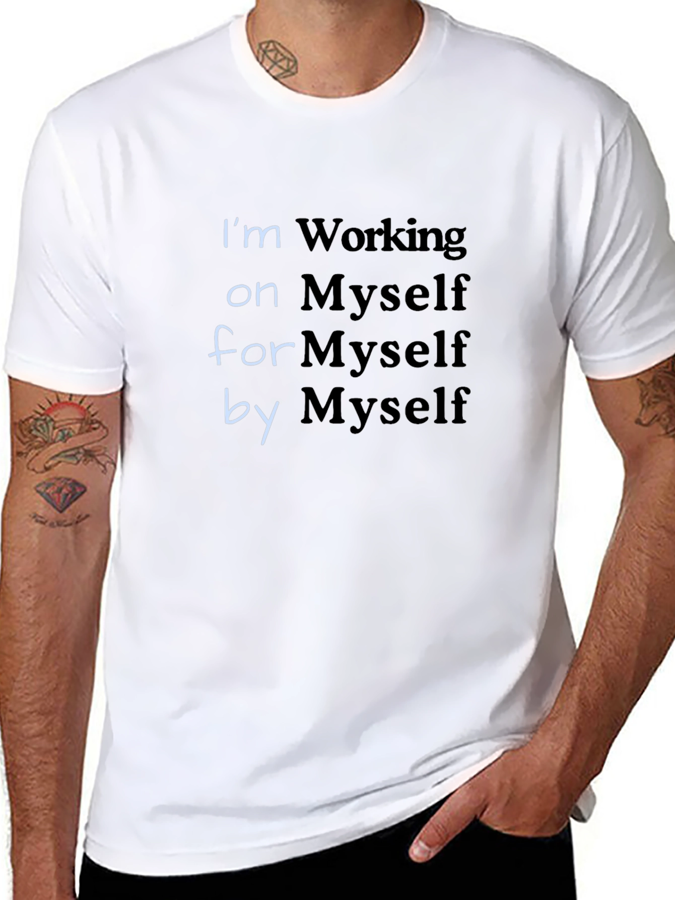 Self Improvement Tee: Working on Myself Motivational T-Shirt