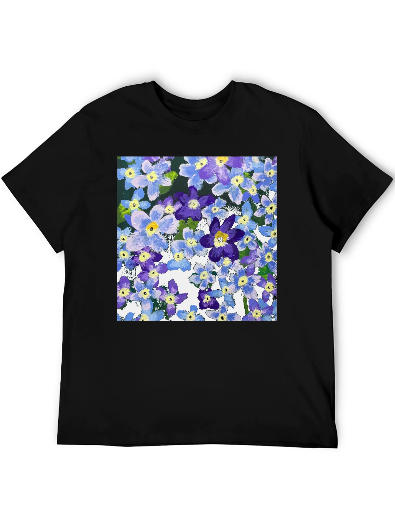 Floral Print T-Shirt: Painterly Bloom Tee