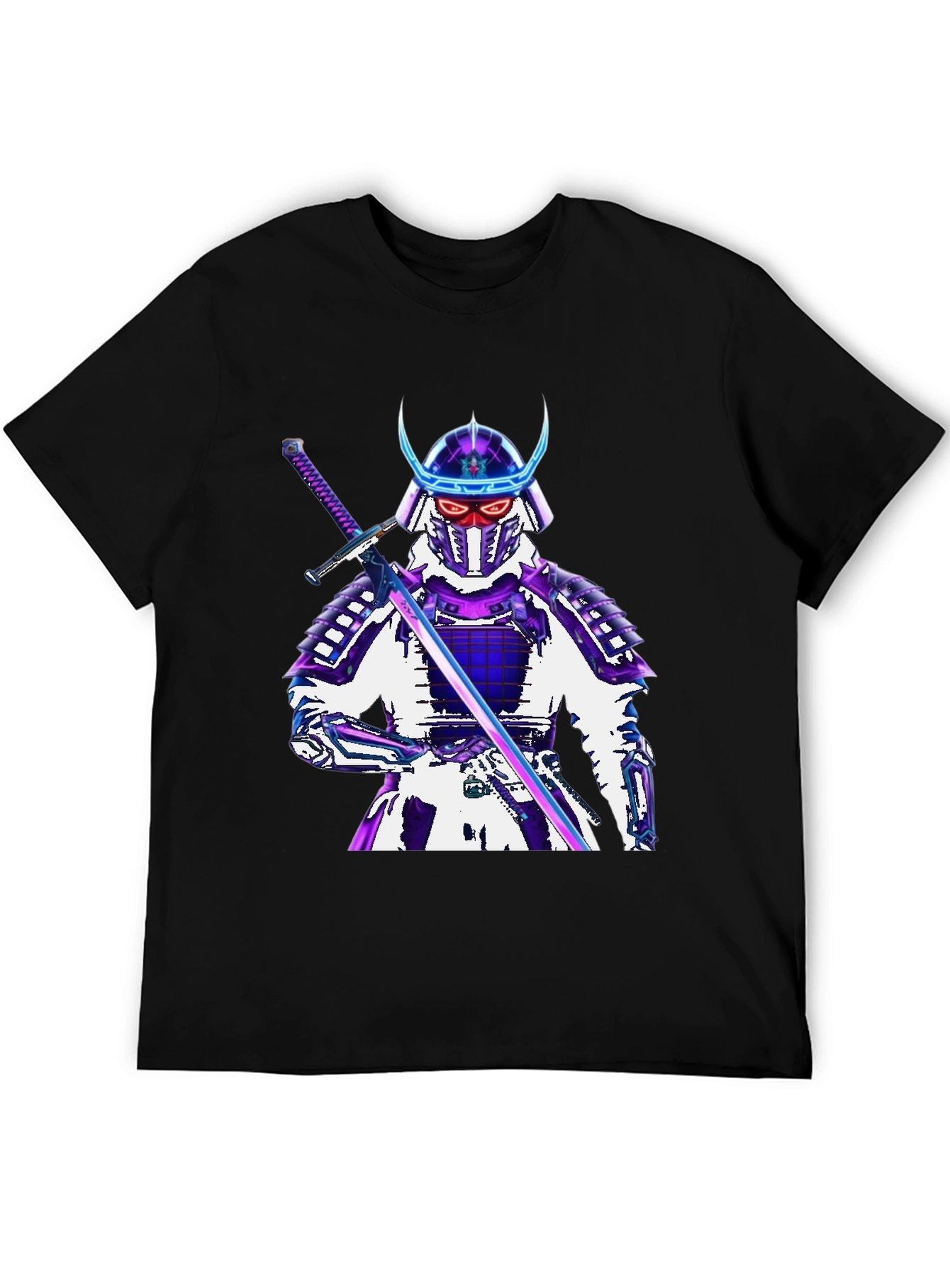 Samurai Warrior Graphic T-Shirt - Black