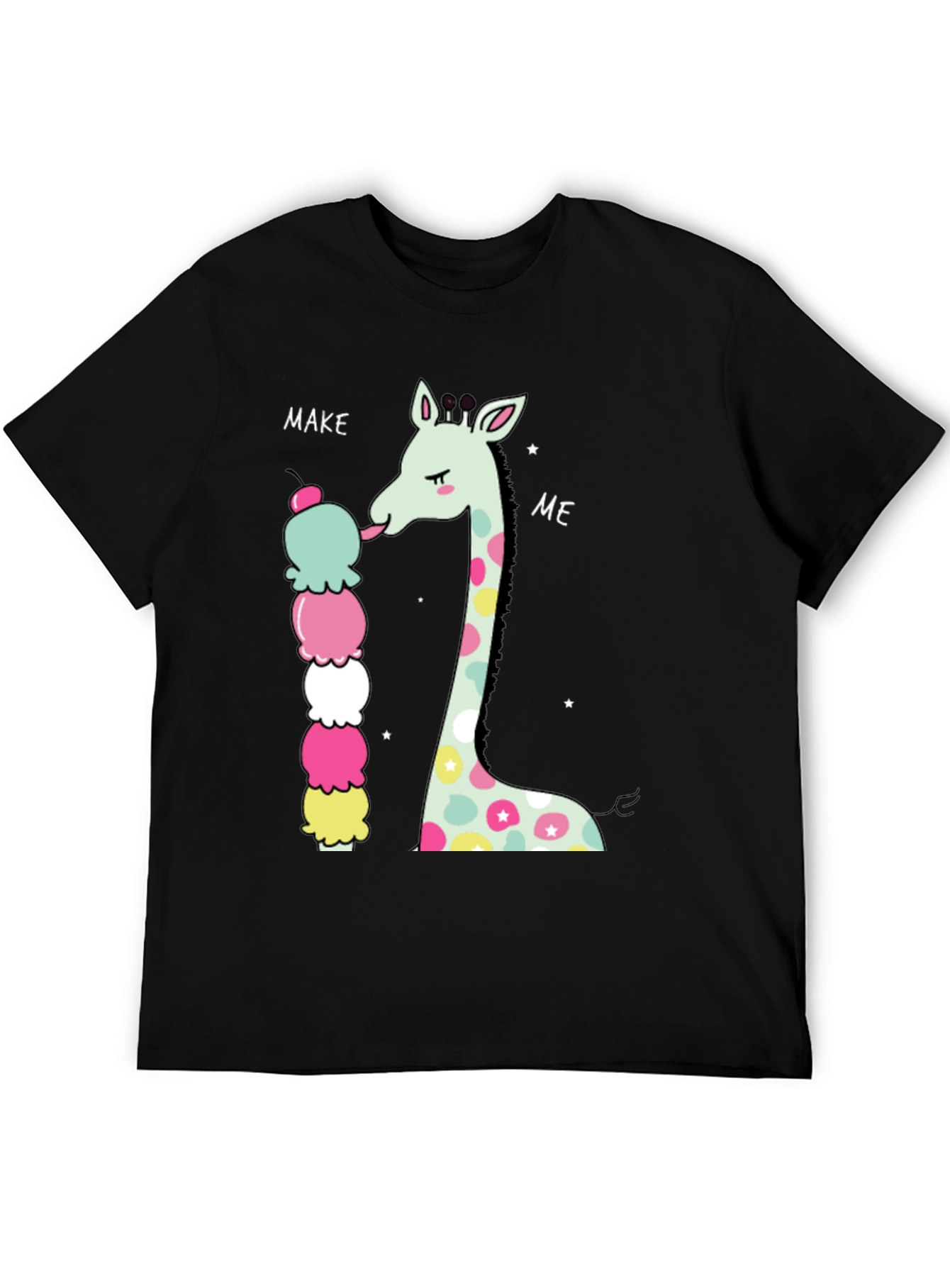 Giraffe Ice Cream Graphic T-Shirt