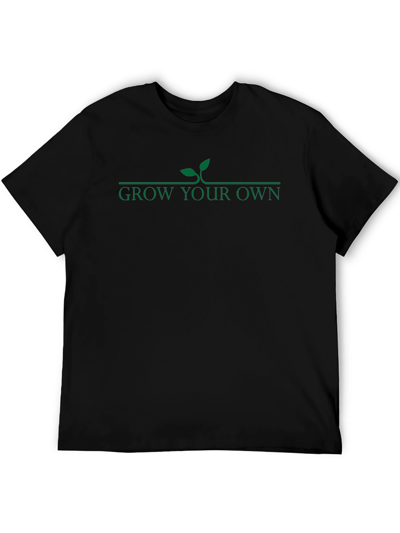 Grow Your Own Black Cotton T-Shirt
