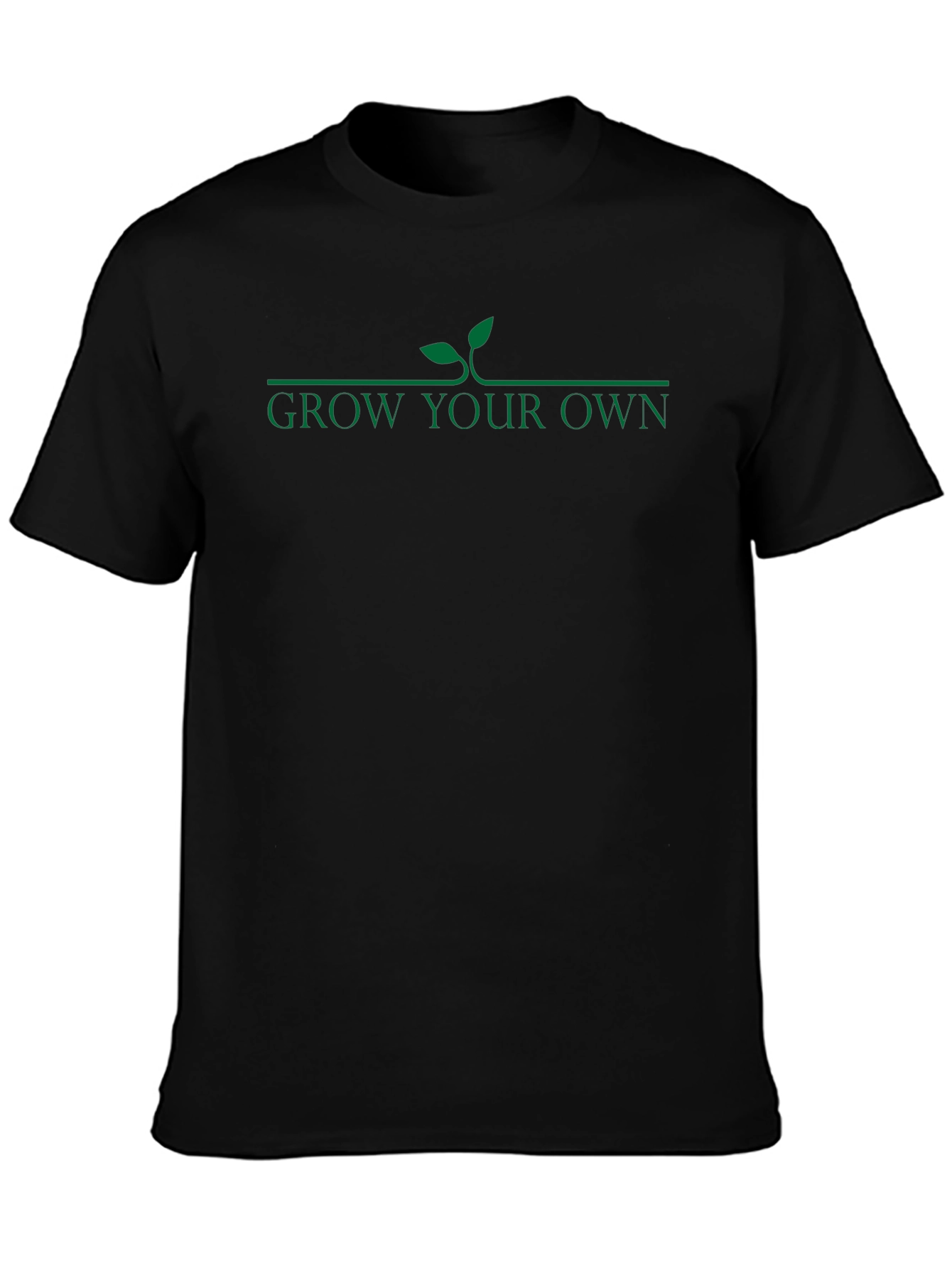 Grow Your Own Black Cotton T-Shirt