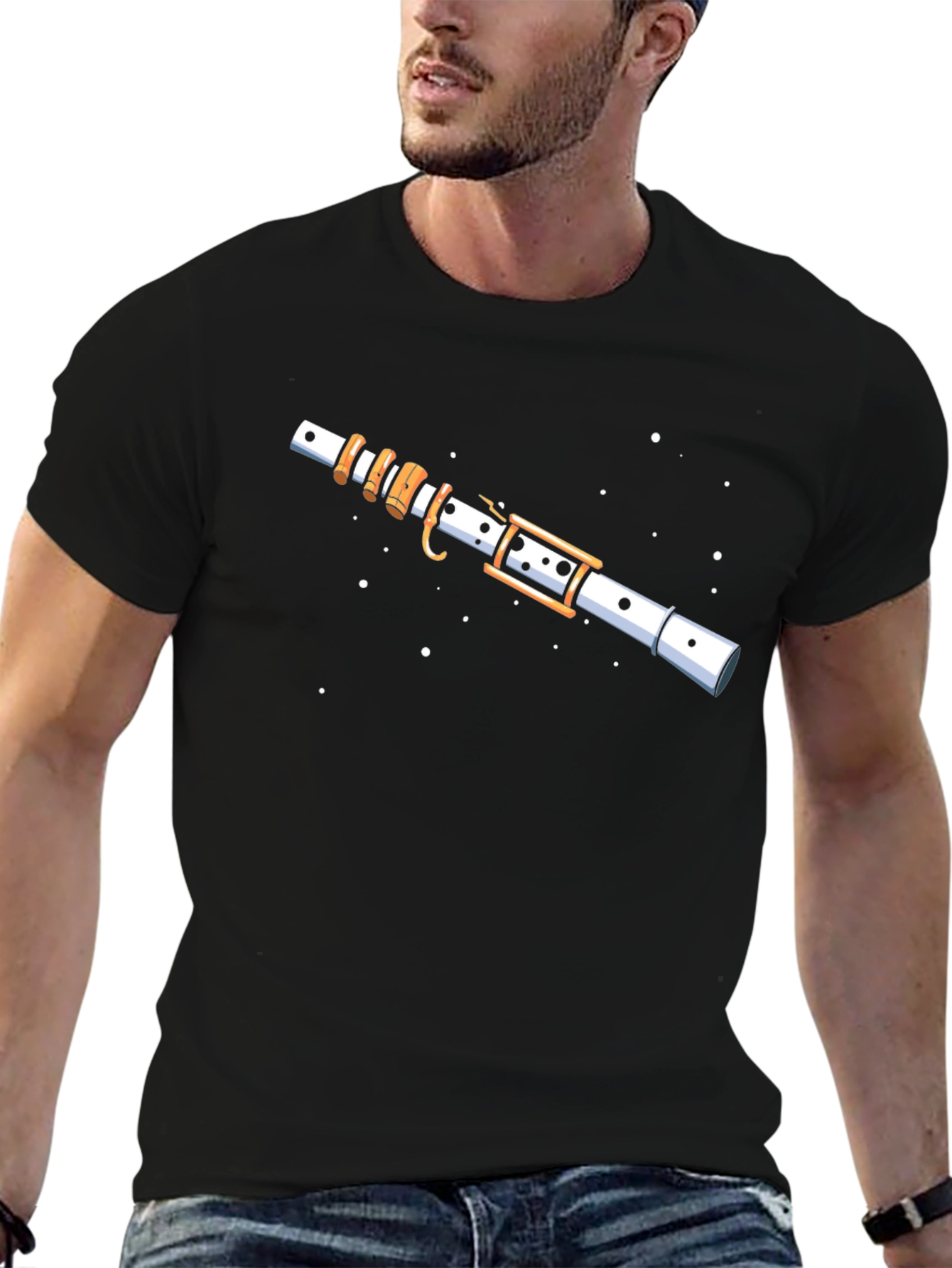 Cartoon Clarinet T-Shirt - Music Lover Gift