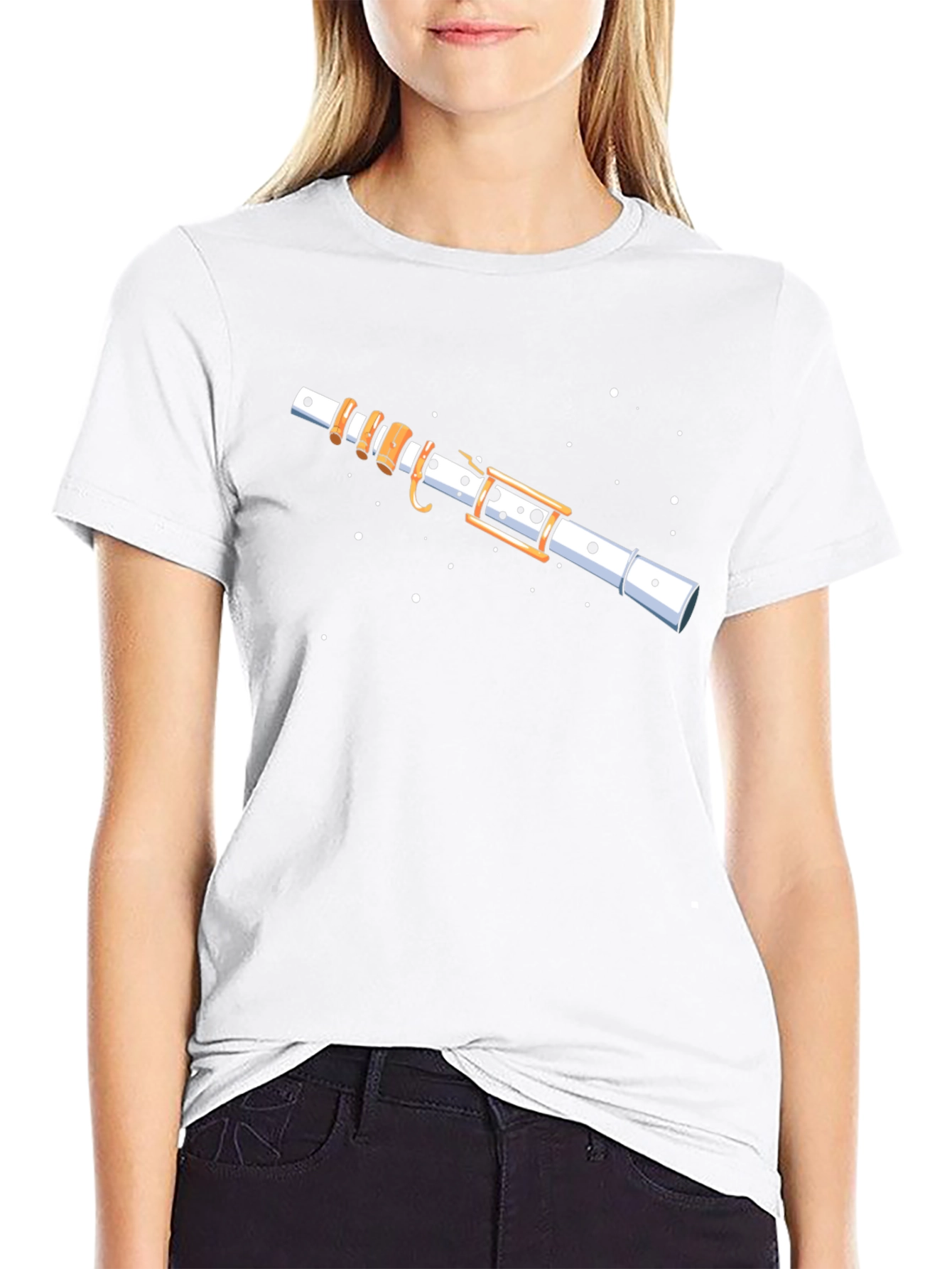 Cartoon Clarinet T-Shirt - Music Lover Gift