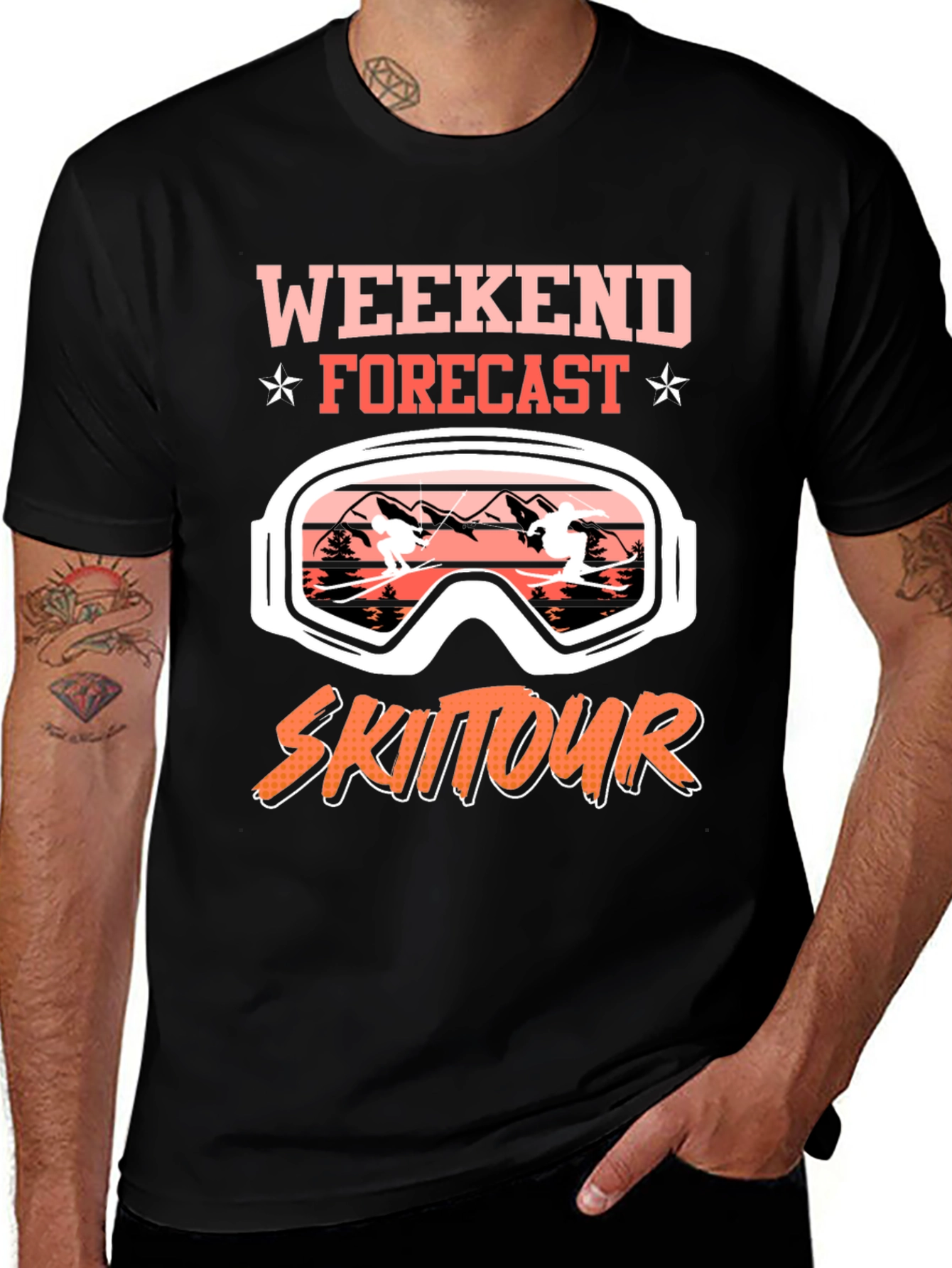 Weekend Forecast Ski Tour Graphic Tee